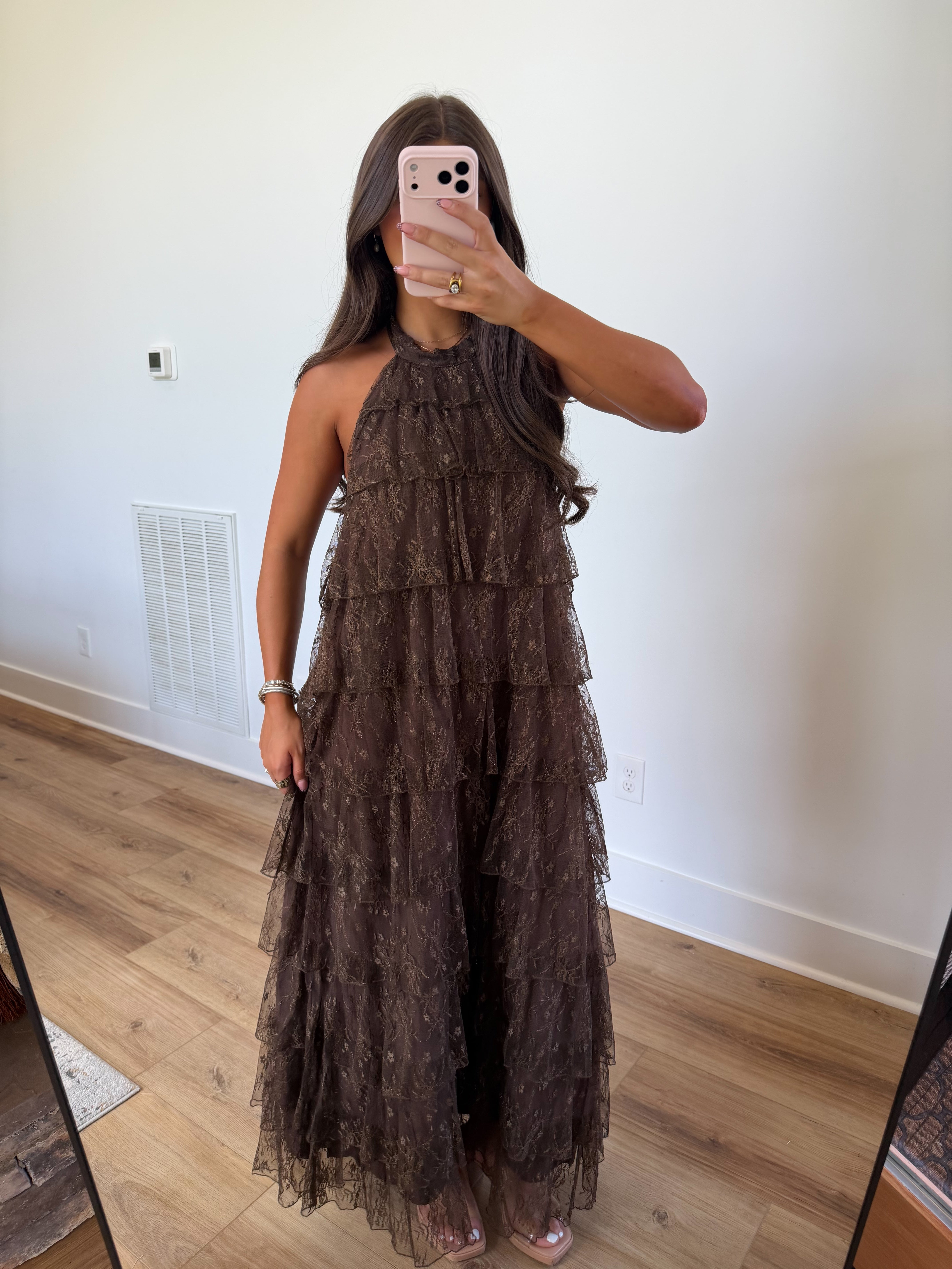 Cocoa Ruffle Maxi