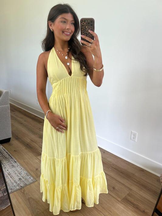 Yellow Summer Romance Maxi Dress