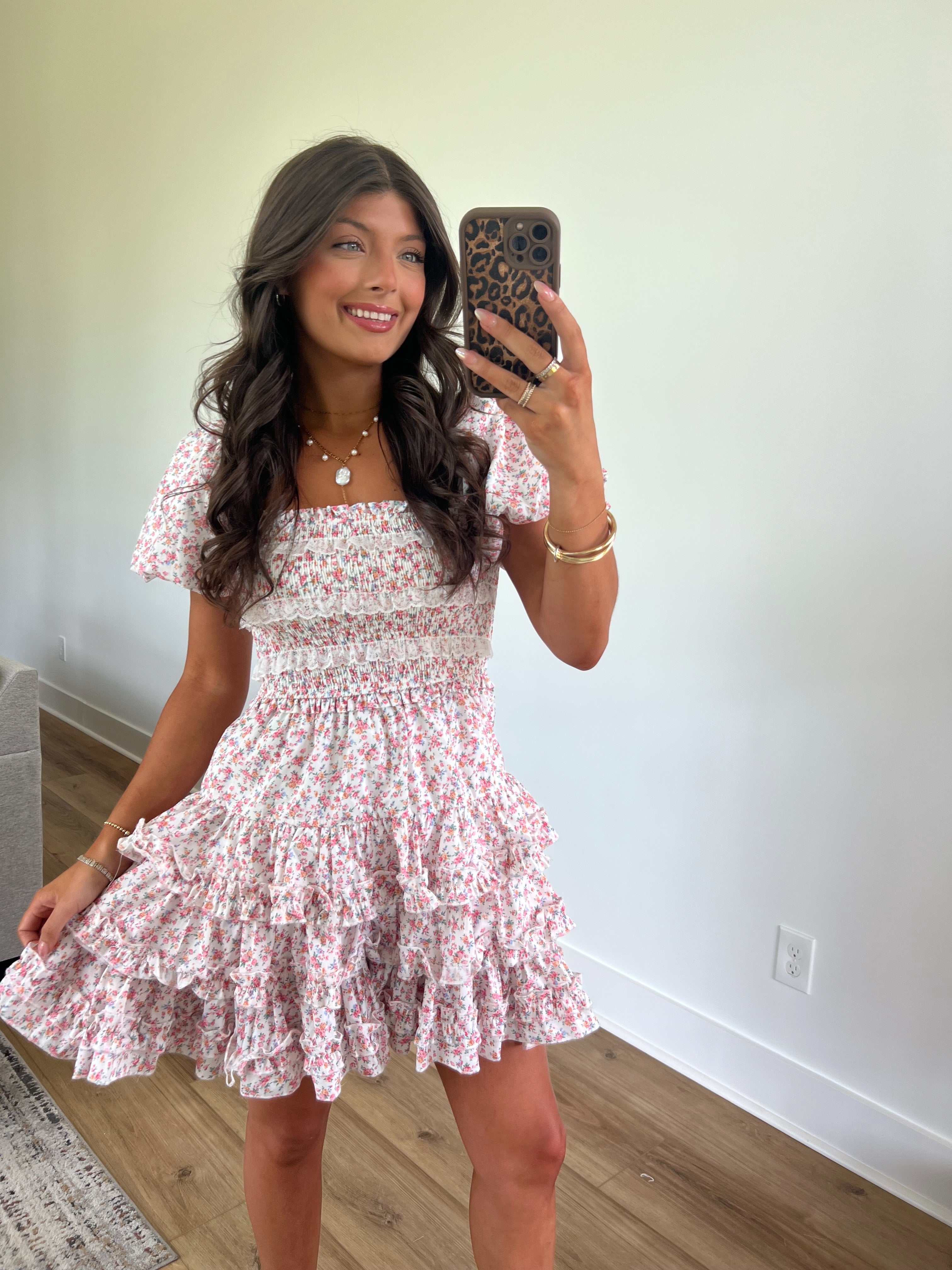 Fancy Frill Mini Dress