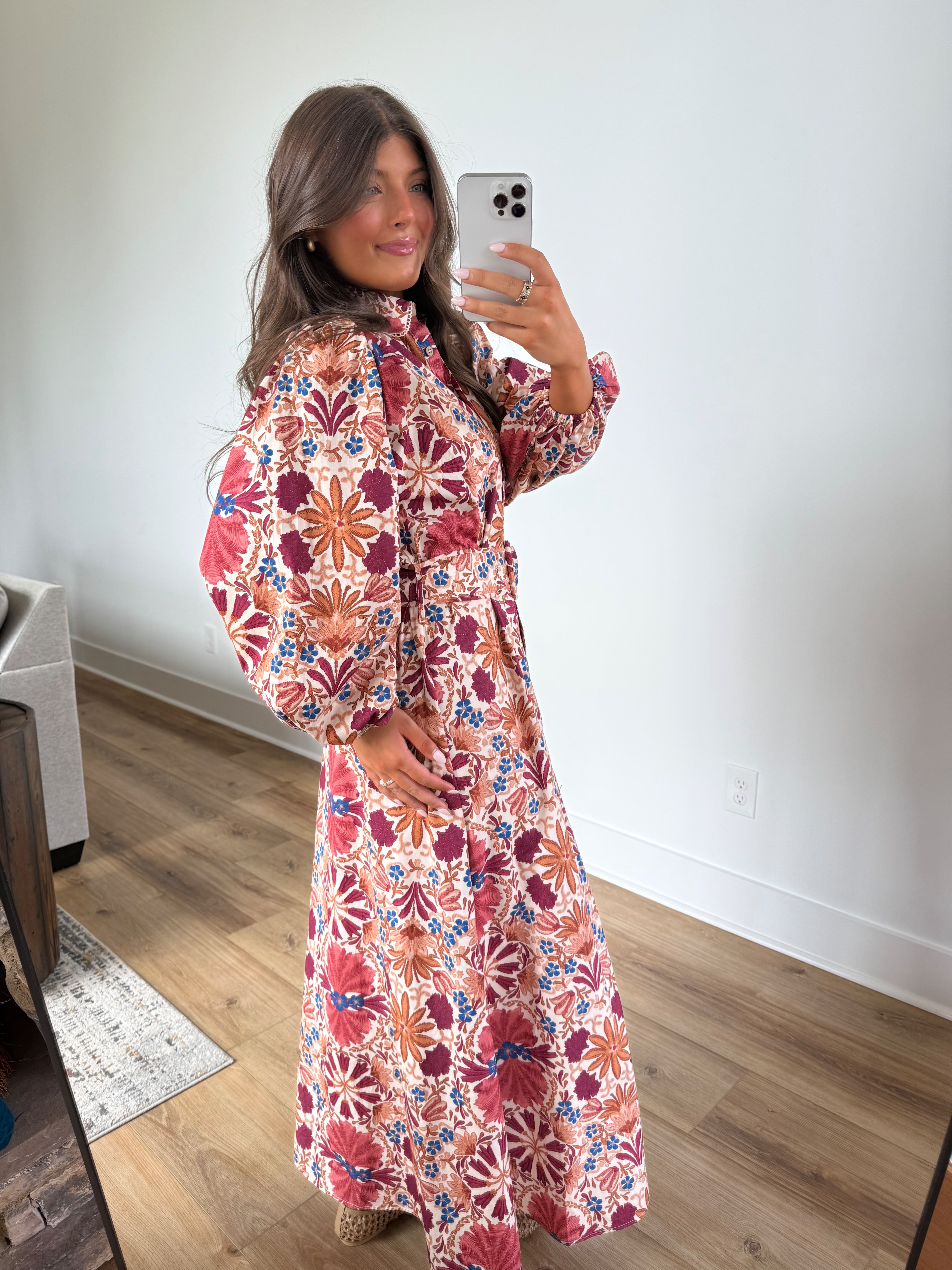 Floral Maxi Dress: Autumn Garden