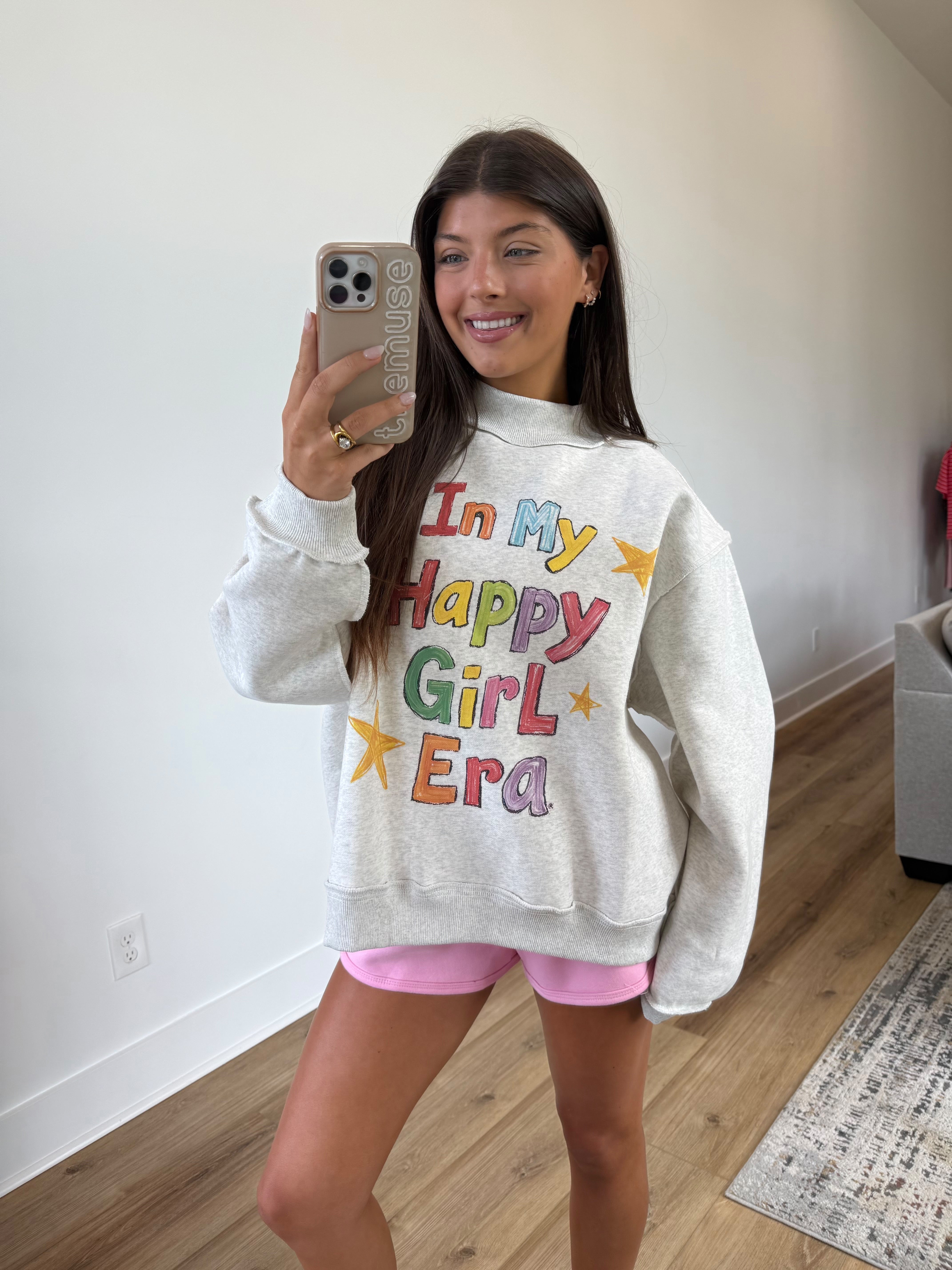 Happy Girl Reversible Mockneck