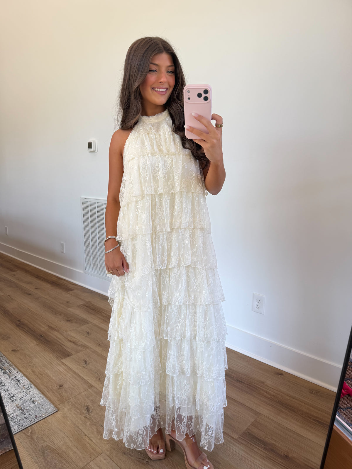 Cream Ruffle Maxi