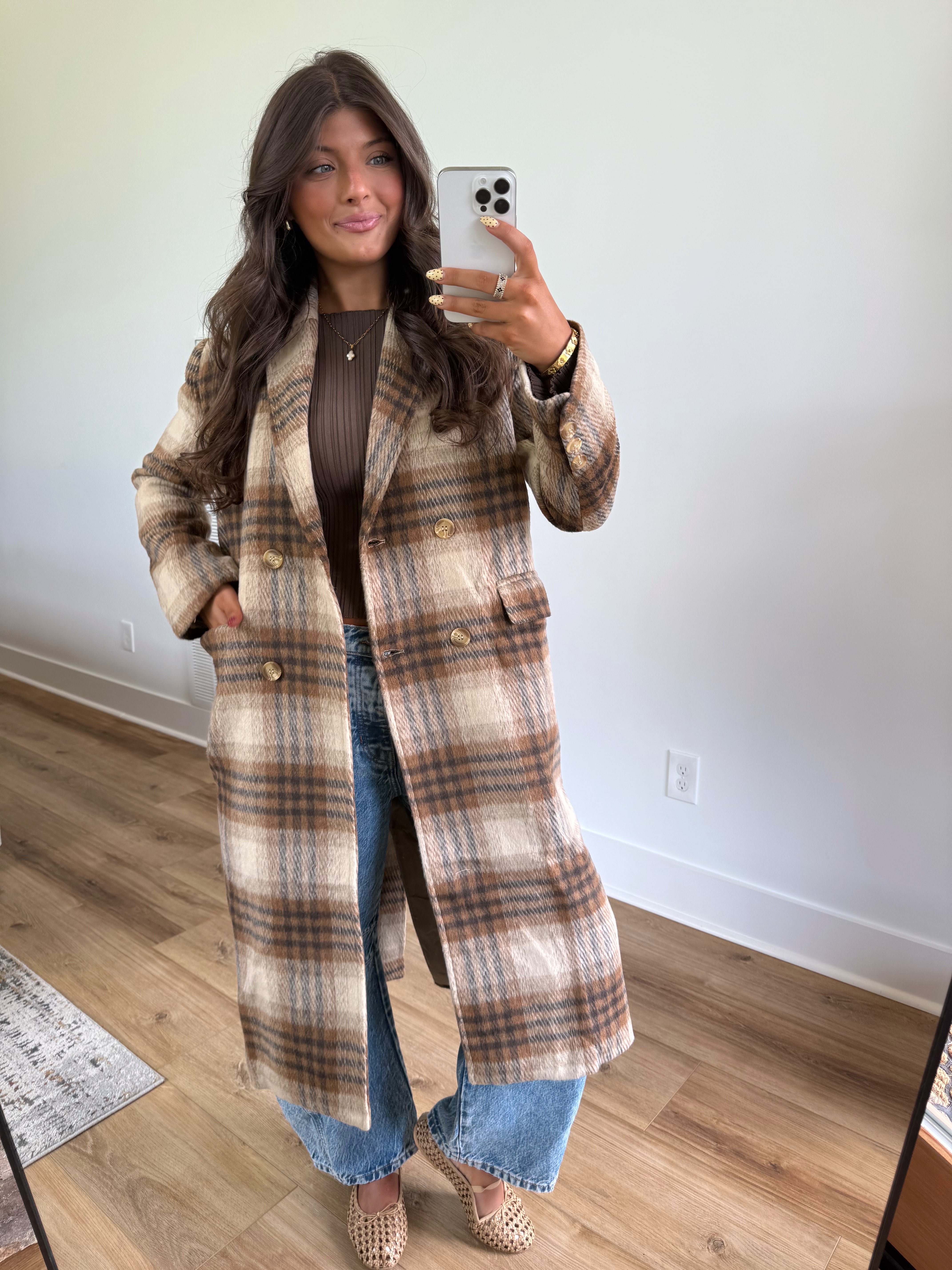 Keep Me Warm Plaid Duster