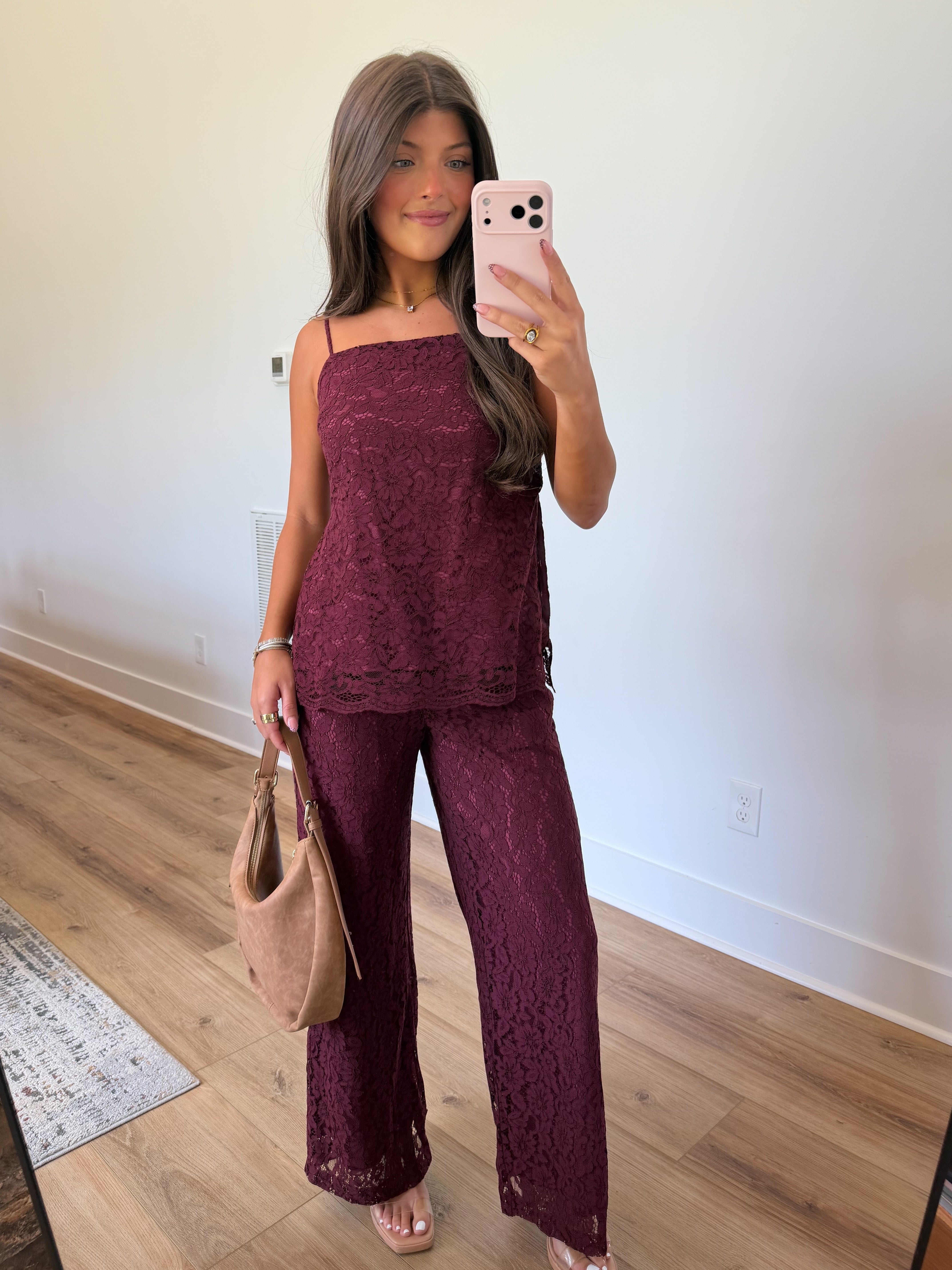 Out For Wine Lace Set