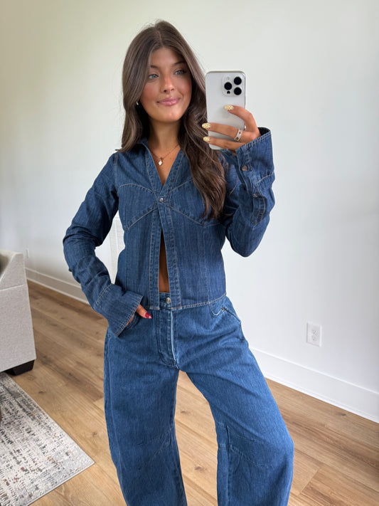 Peyton Denim Top