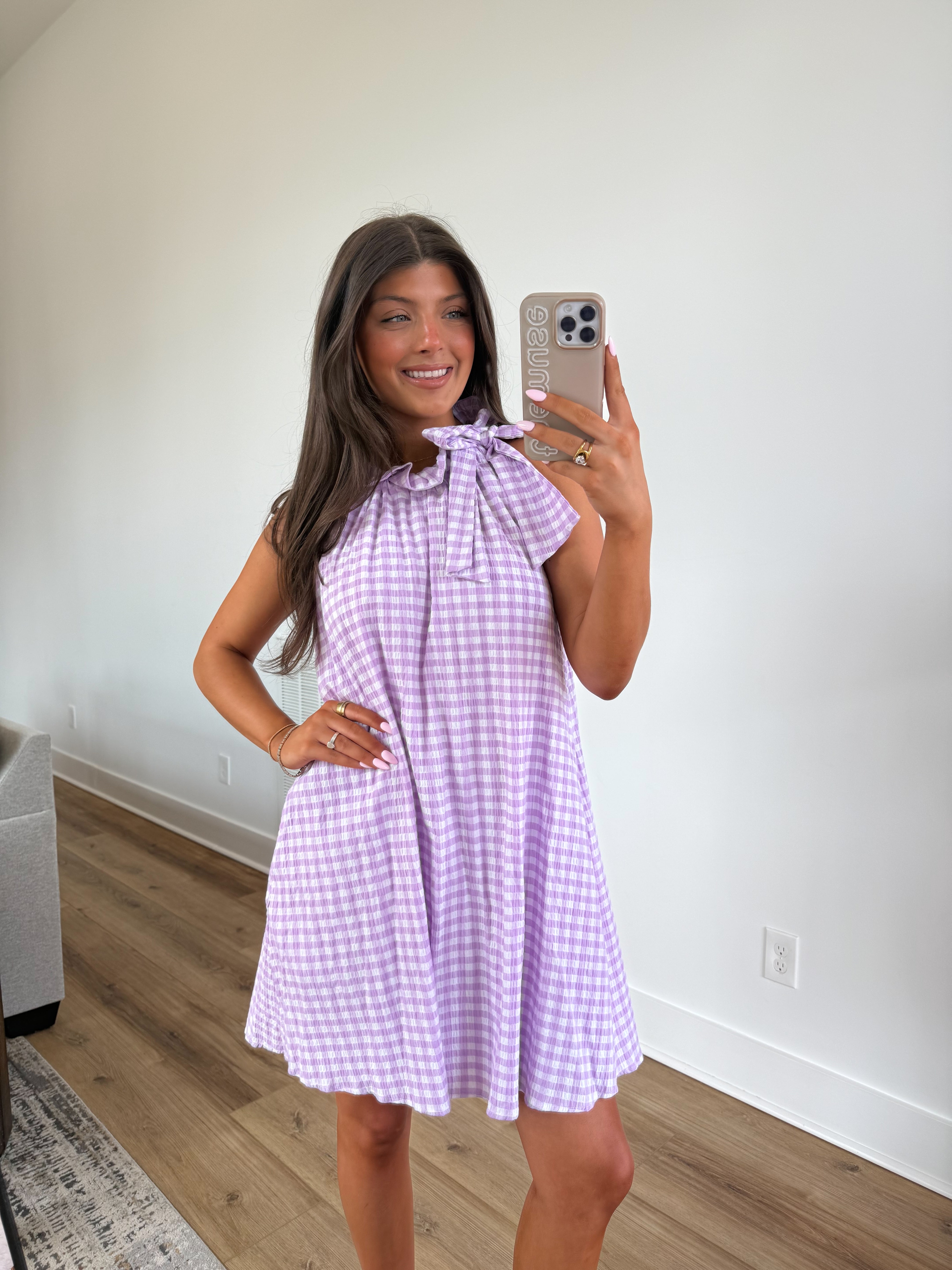 The Lavender Gingham Mini