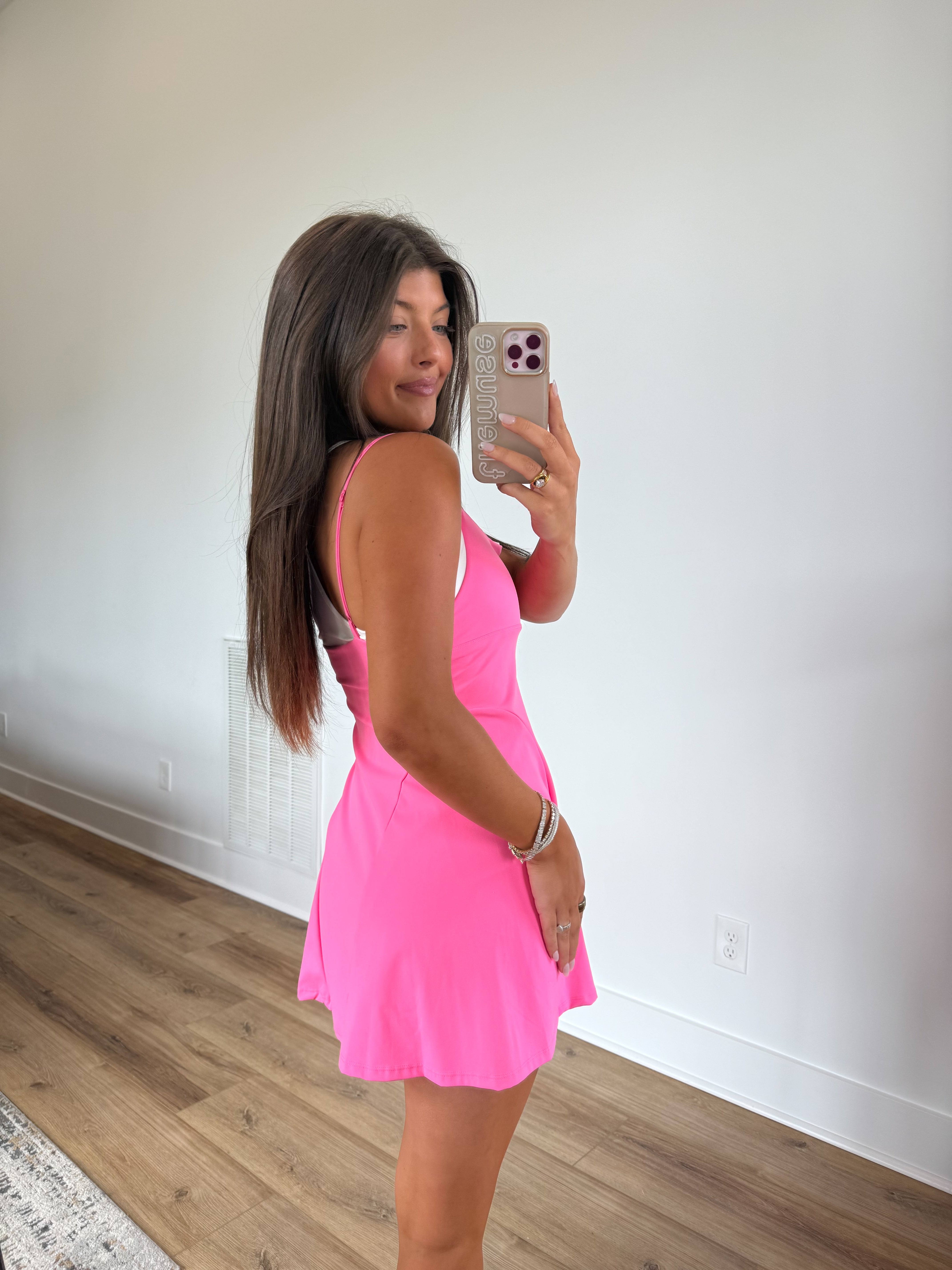 Hot Pink Double Lined Dress