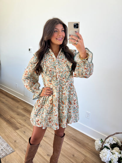 Paisley Babydoll Dress (Restock)