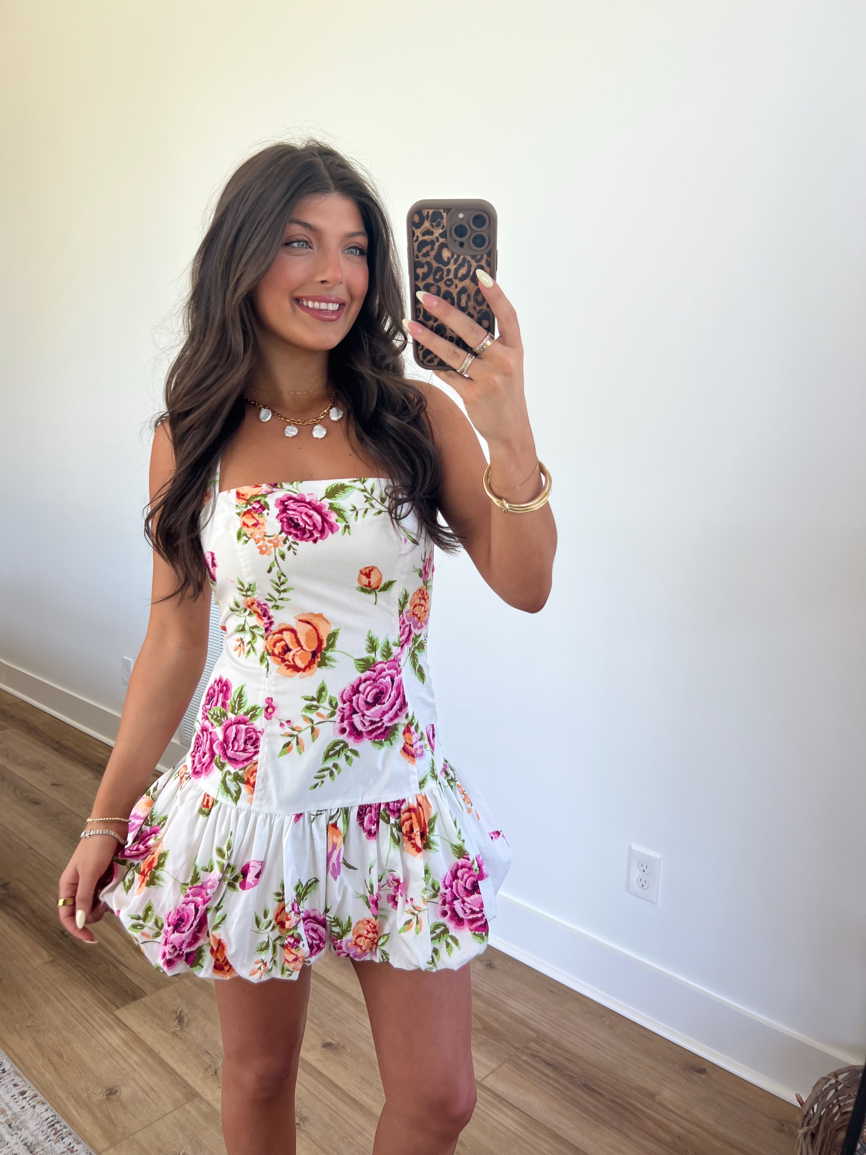 Spring Rose Mini Dress