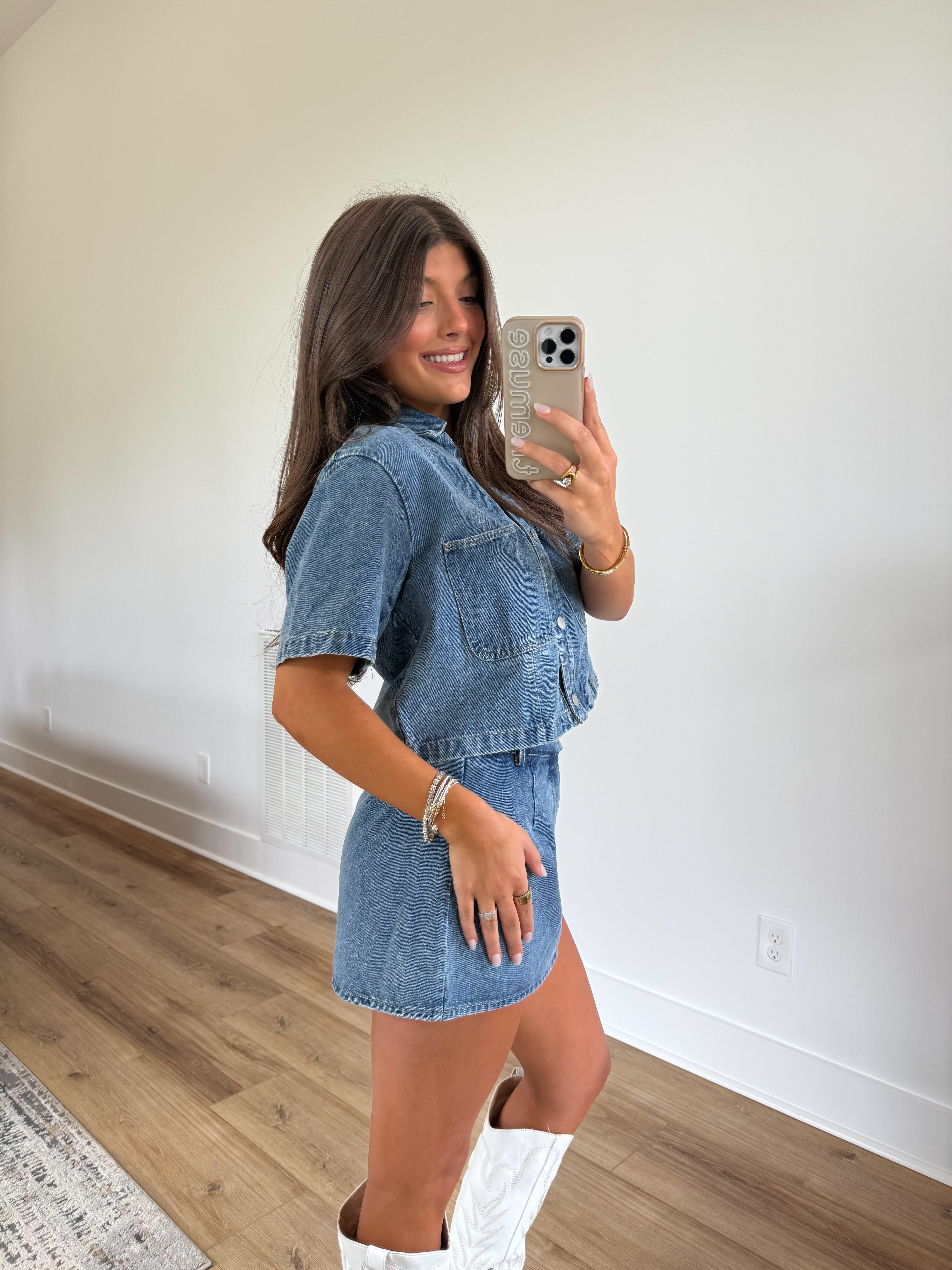 Boxy Washed Denim Set
