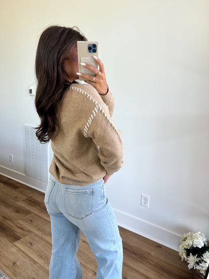 Ribbon Knit Sweater Top