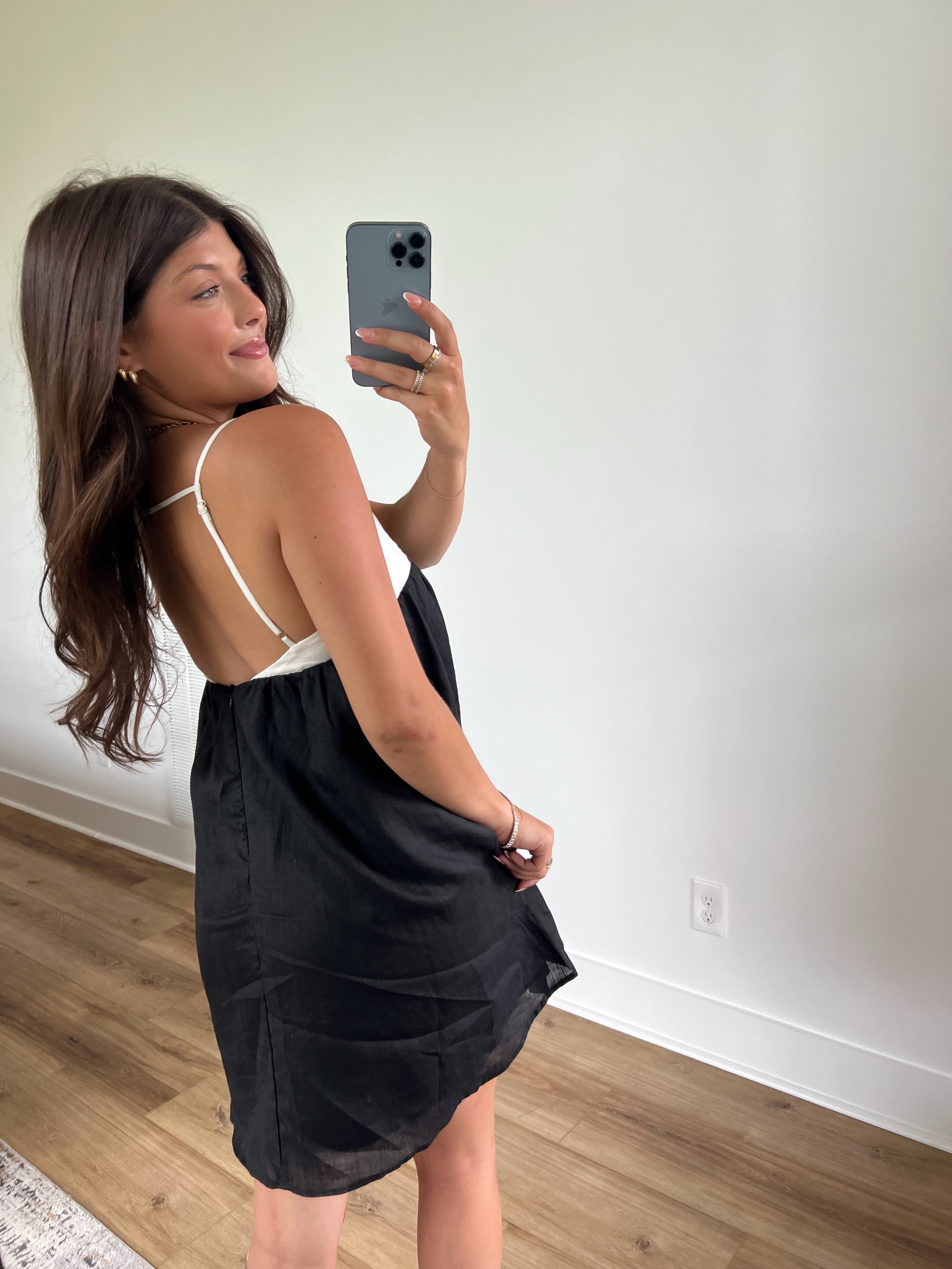 Capri Cami Dress (White/Black)