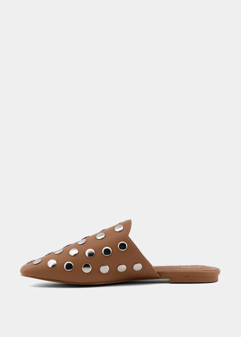 Silver Stud Mules