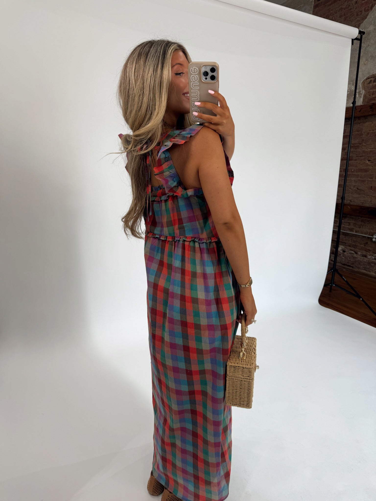 Emilie Gingham Maxi