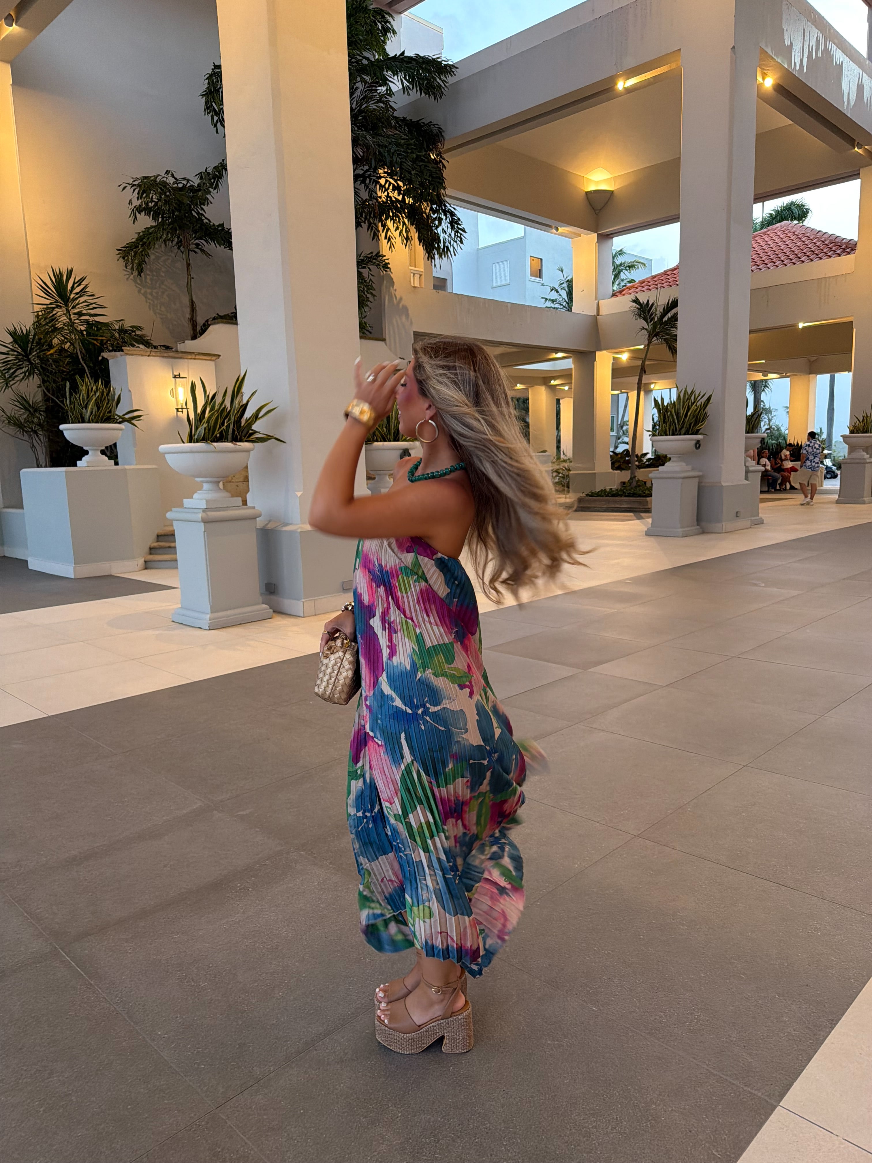 Resort Pleated Maxi