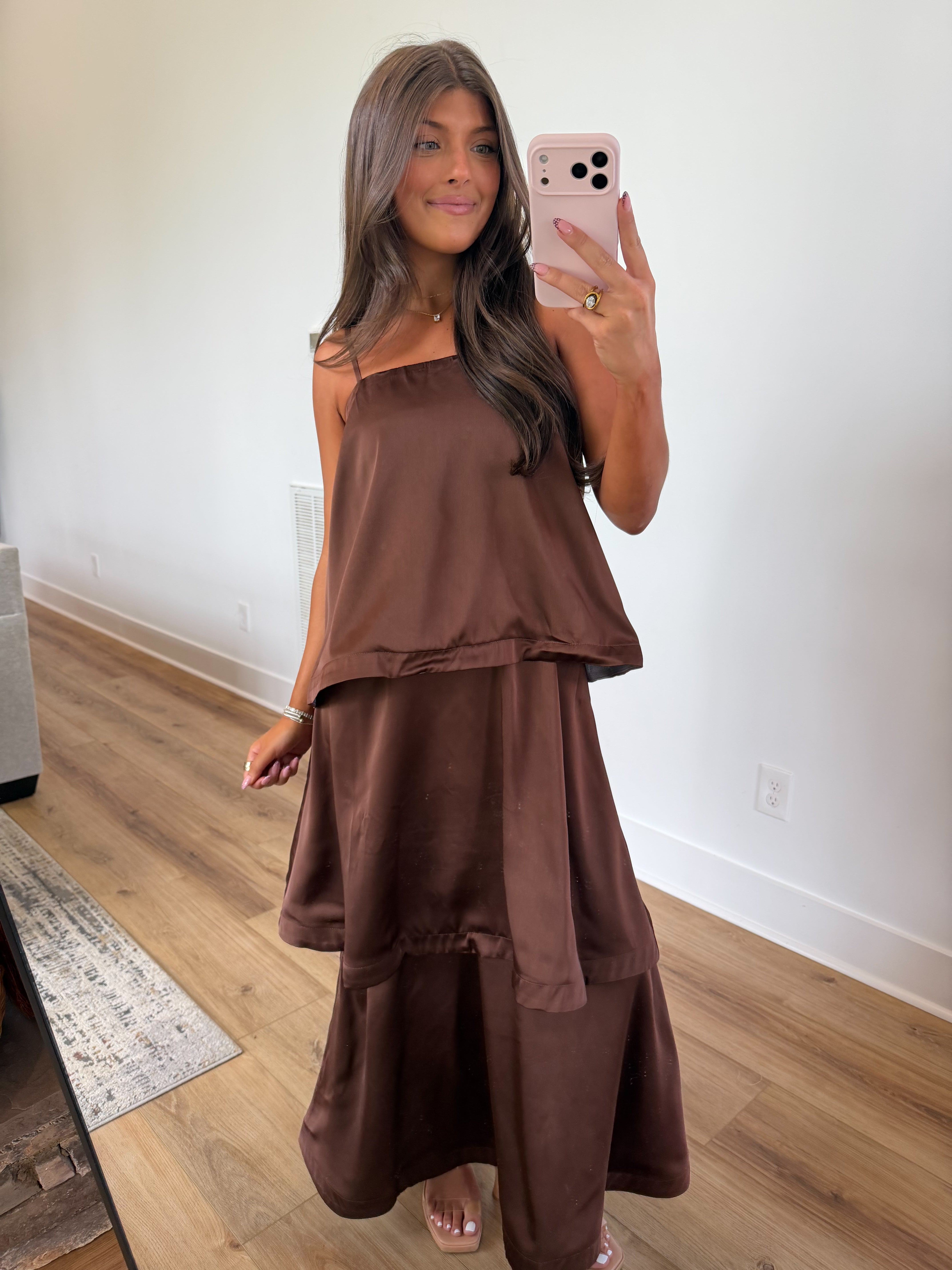 The Satin Haven Maxi (Brown)