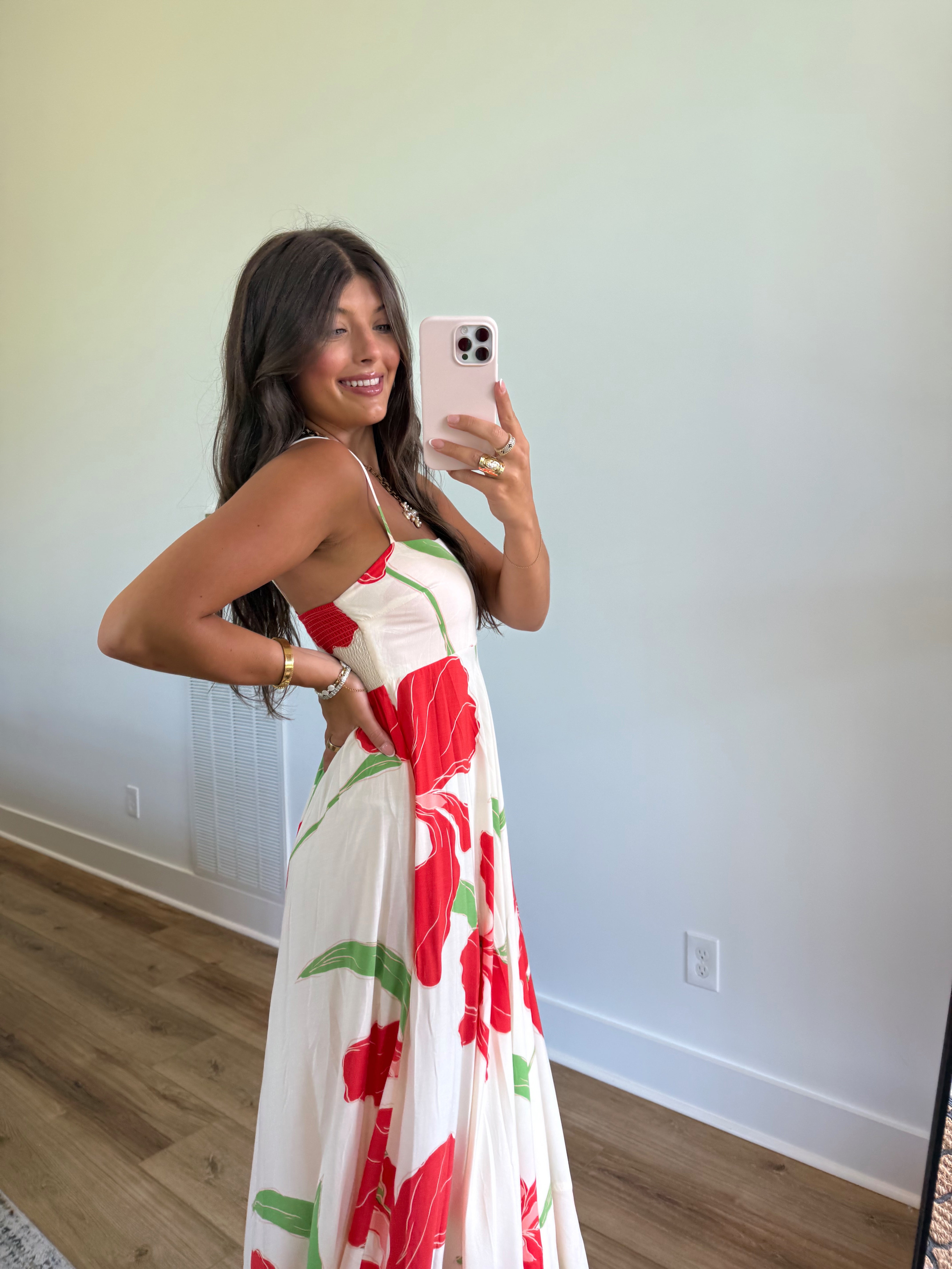 Poppy Spaghetti Strap Maxi
