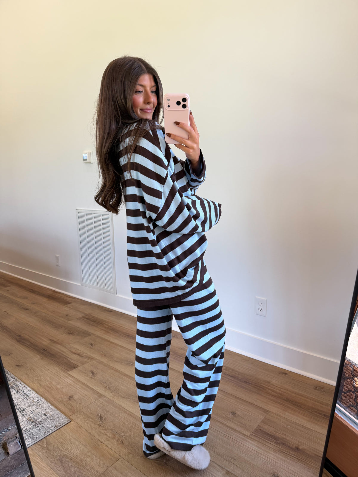 Cocoa Blue Stripe Set