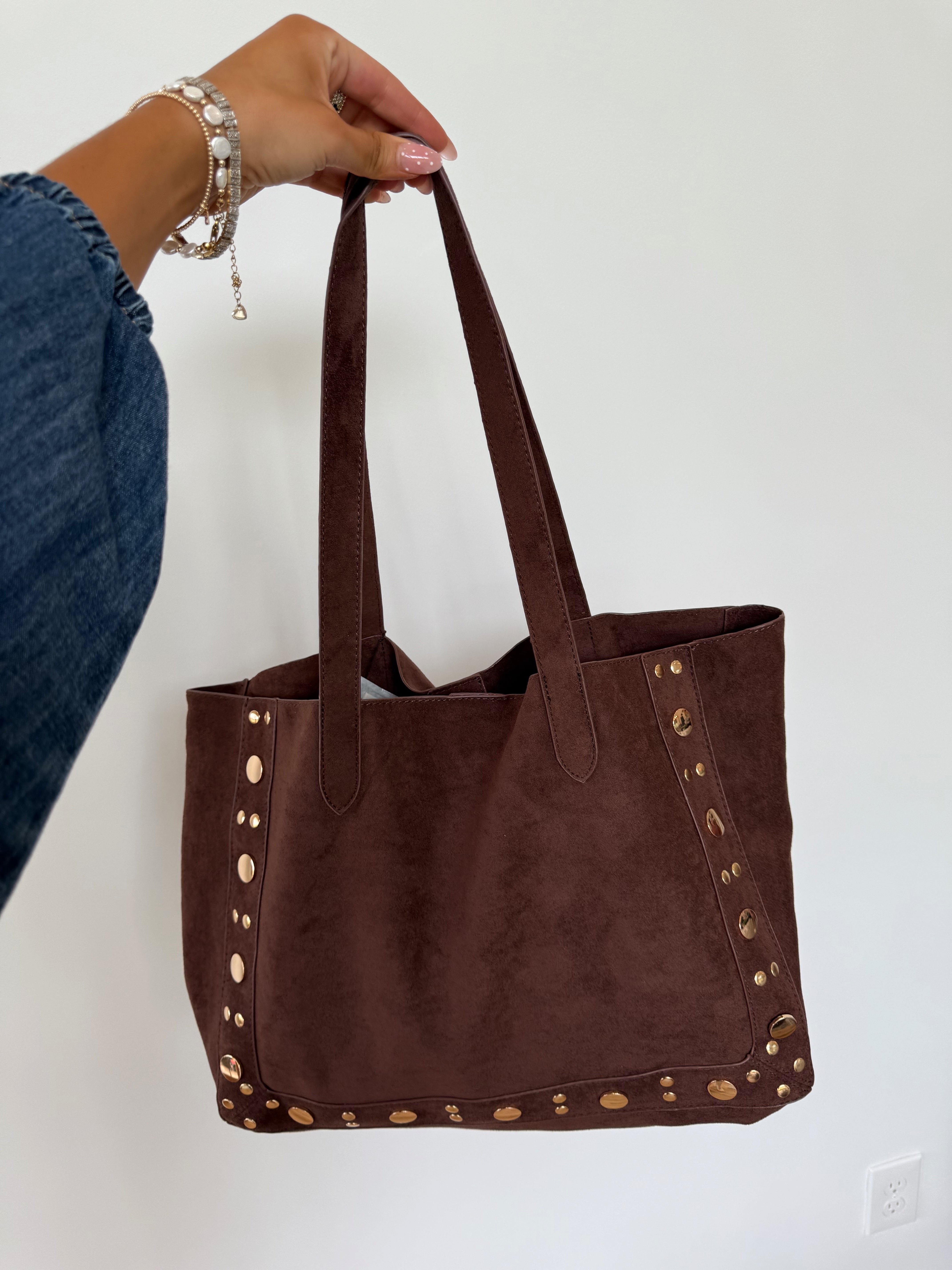 Gilmore Suede Tote (Chocolate)