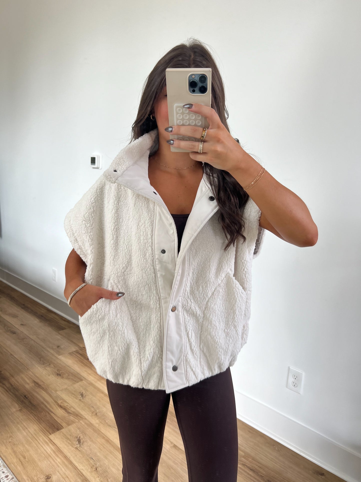 White Sherpa Vest