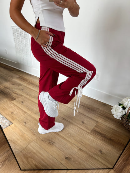 (Red) Tate Bow Track Pants