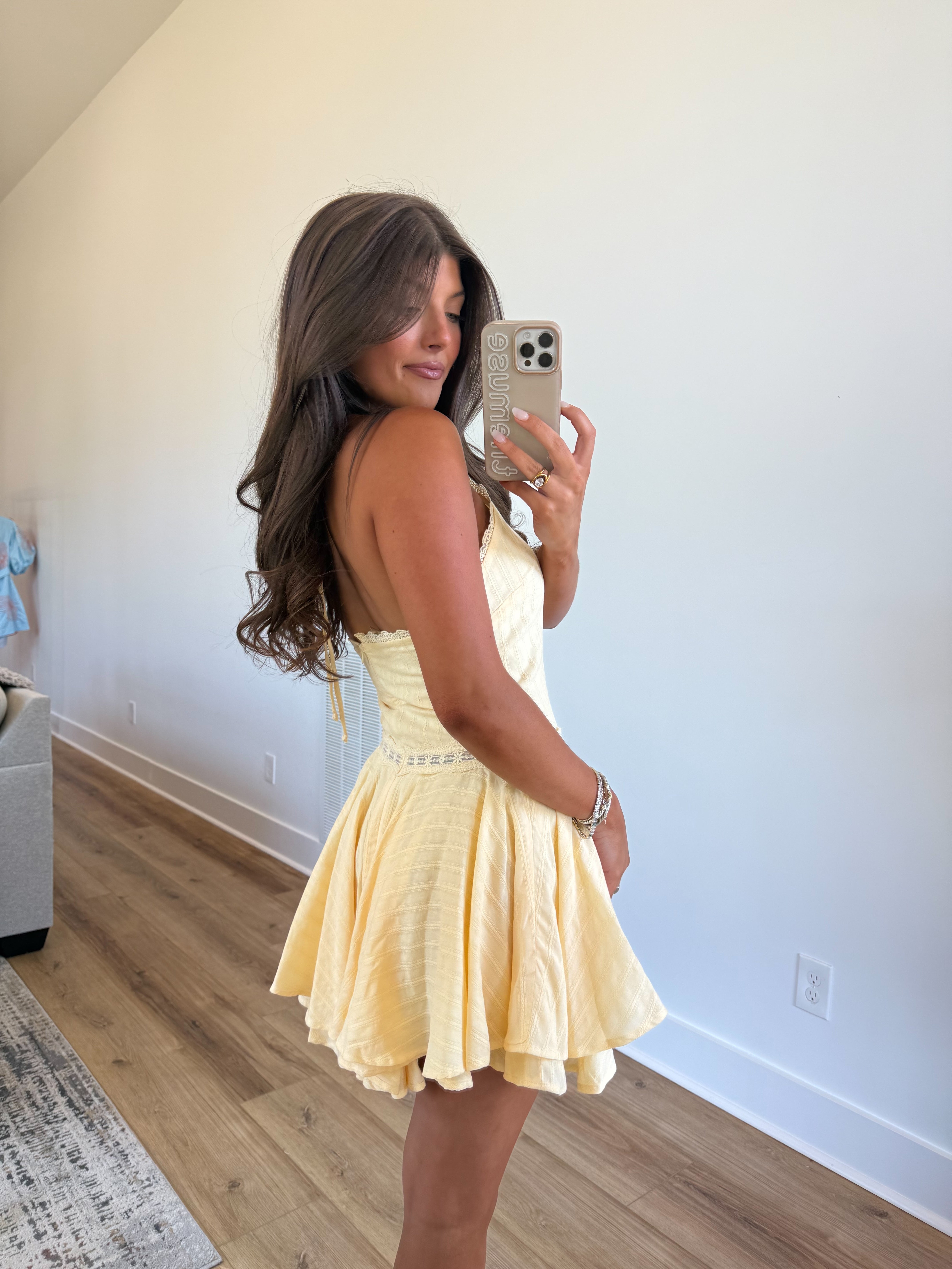 Sweetheart Yellow Mini Dress