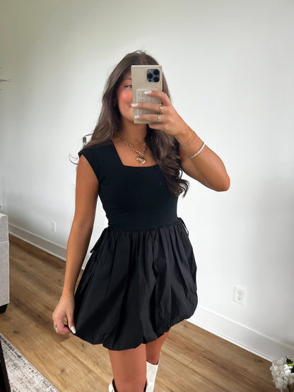 Bubbly Black Mini Dress