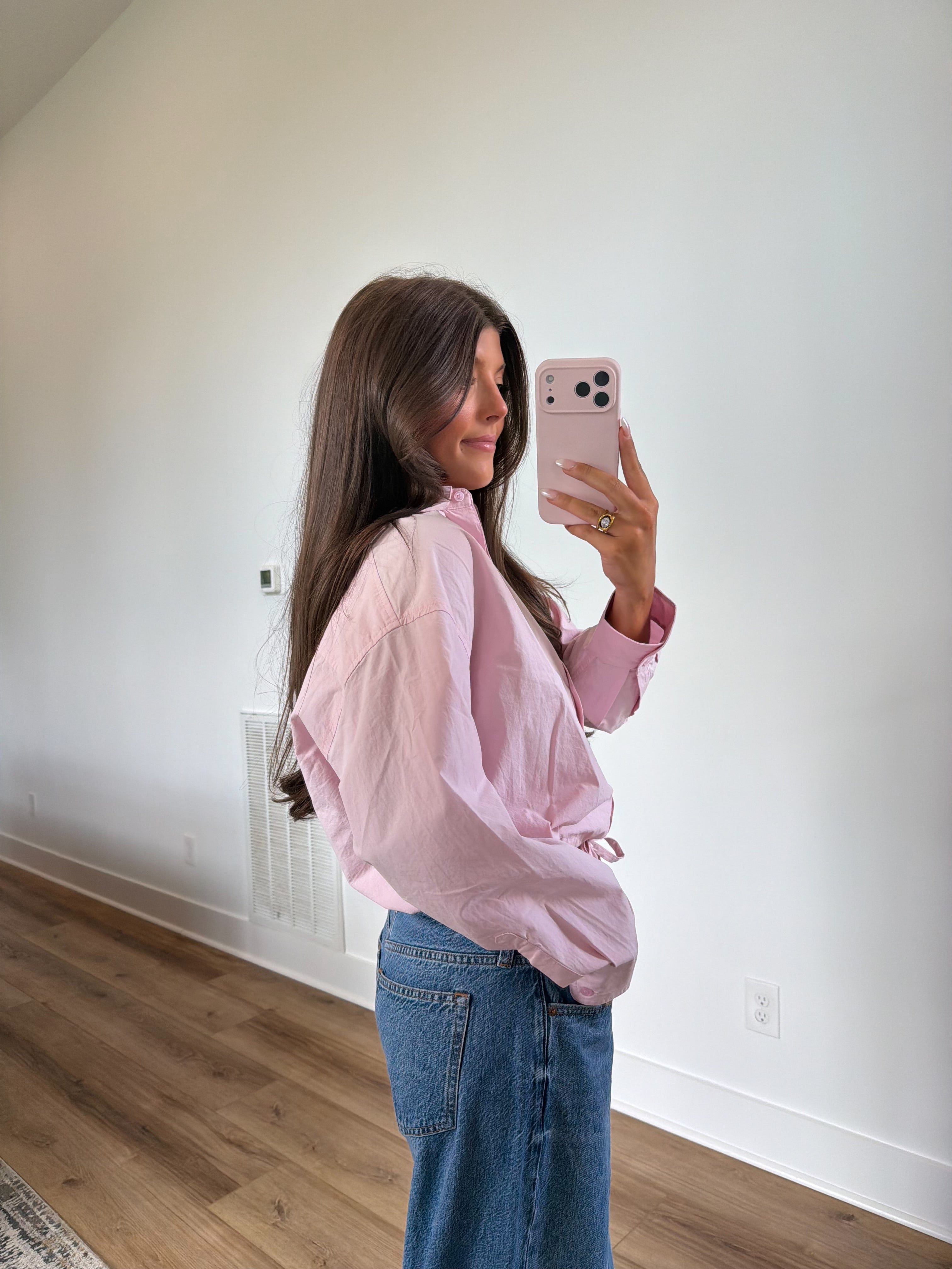 Ellis Tie Shirt (Blush)