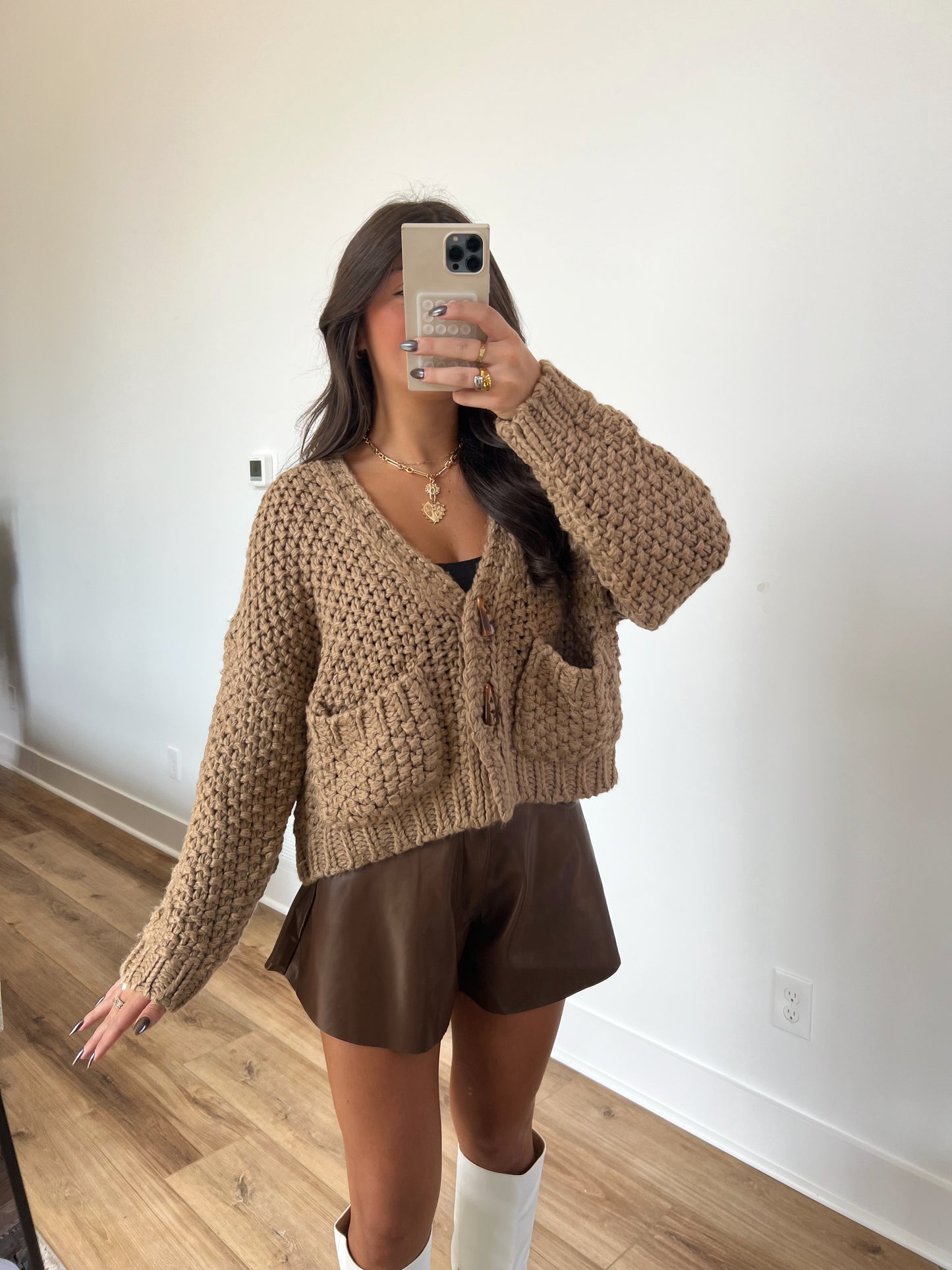 Beary Chunky Knit Cardigan (Restock)