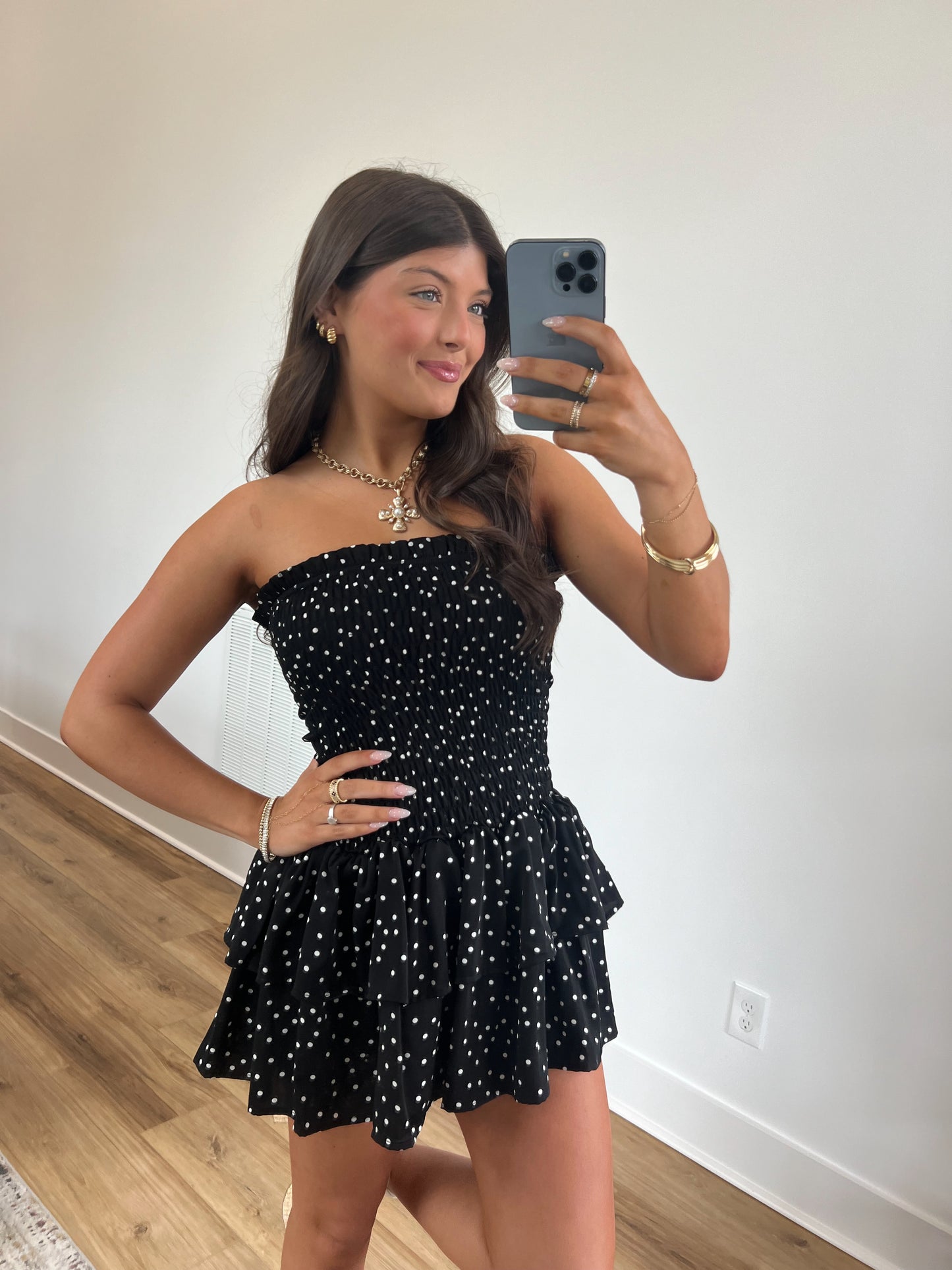 Date Night Polka Dot Mini Dress