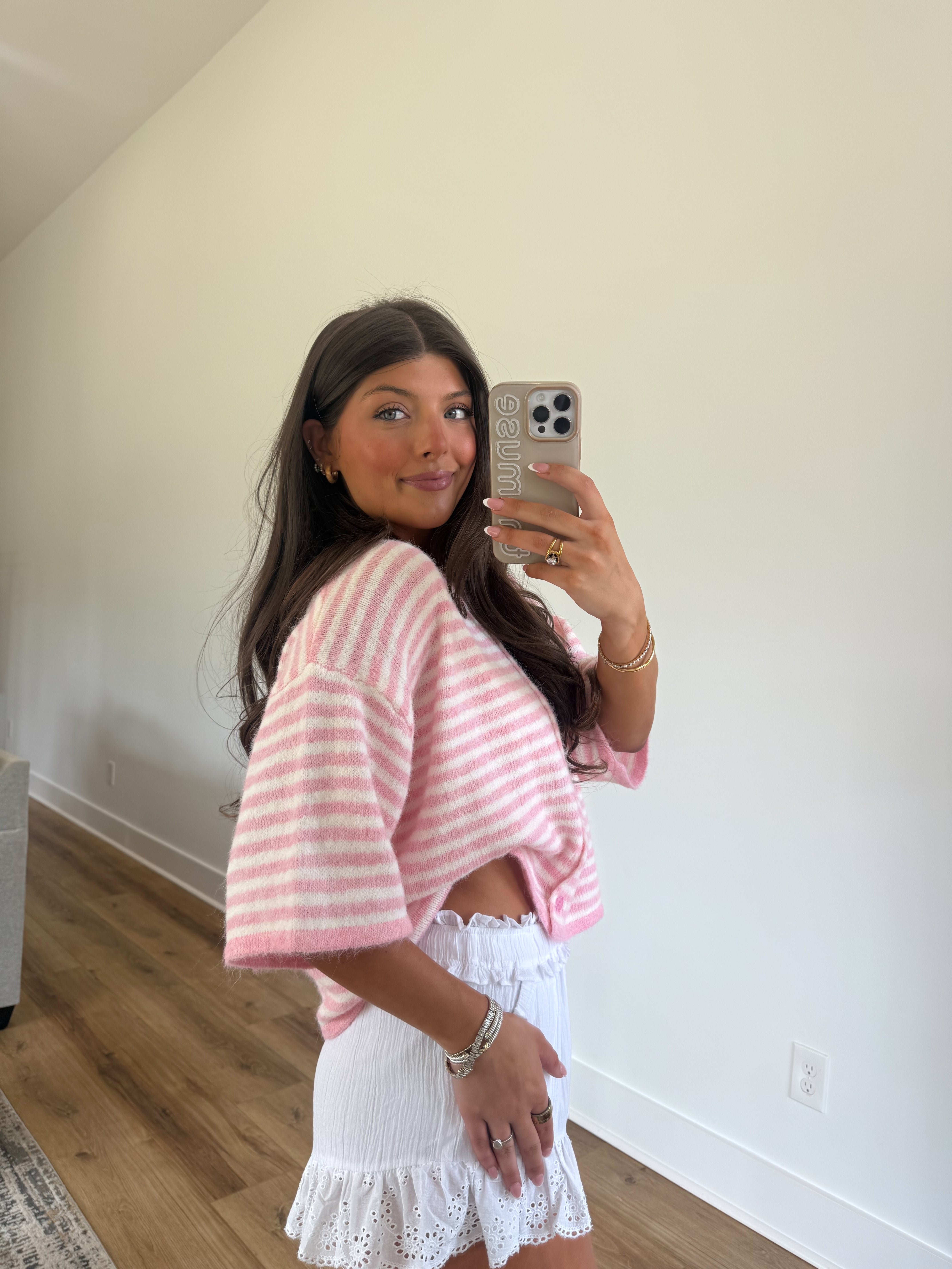 Cream Ruffle Shorts