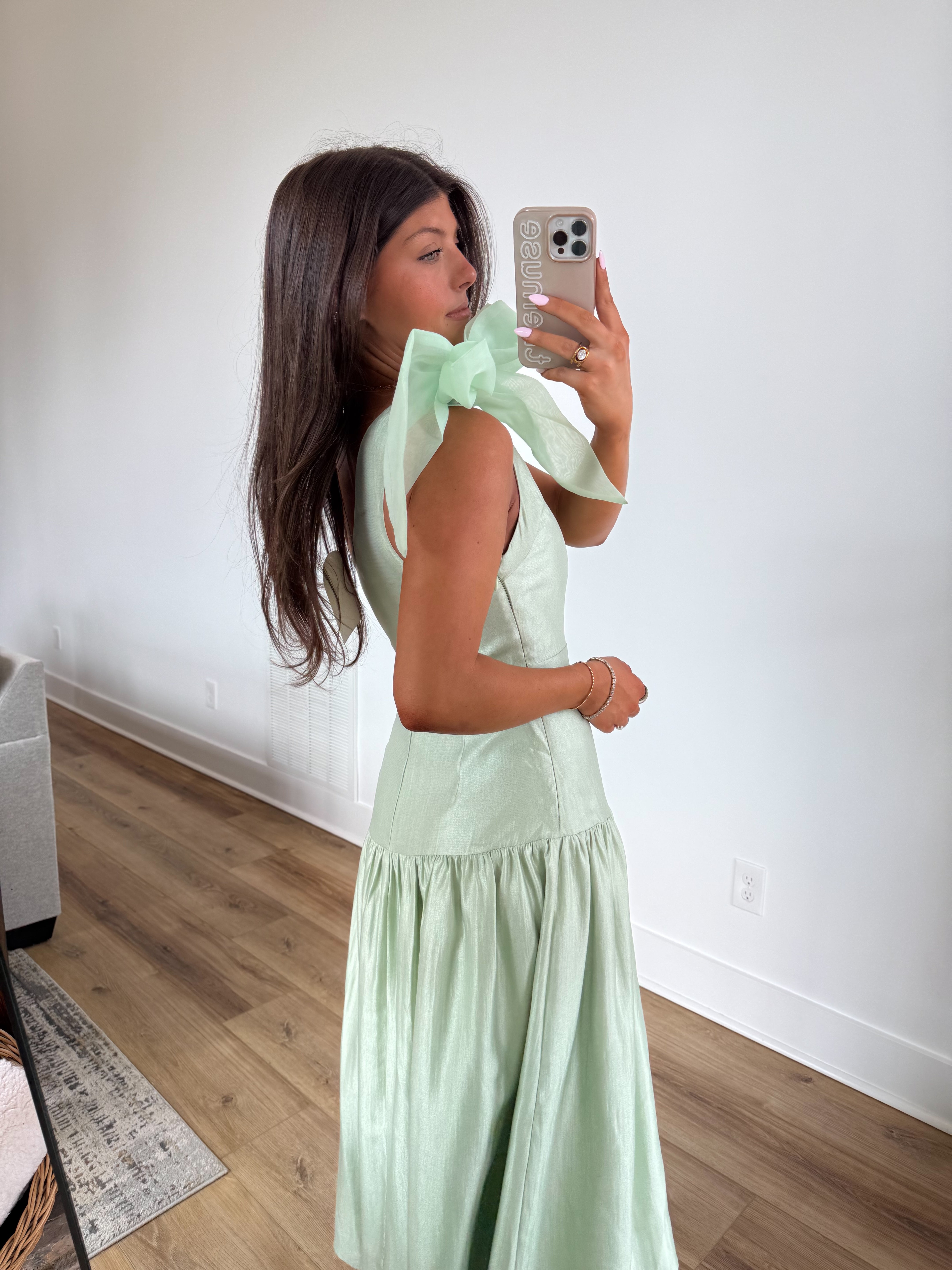 The Mint Bow Dress