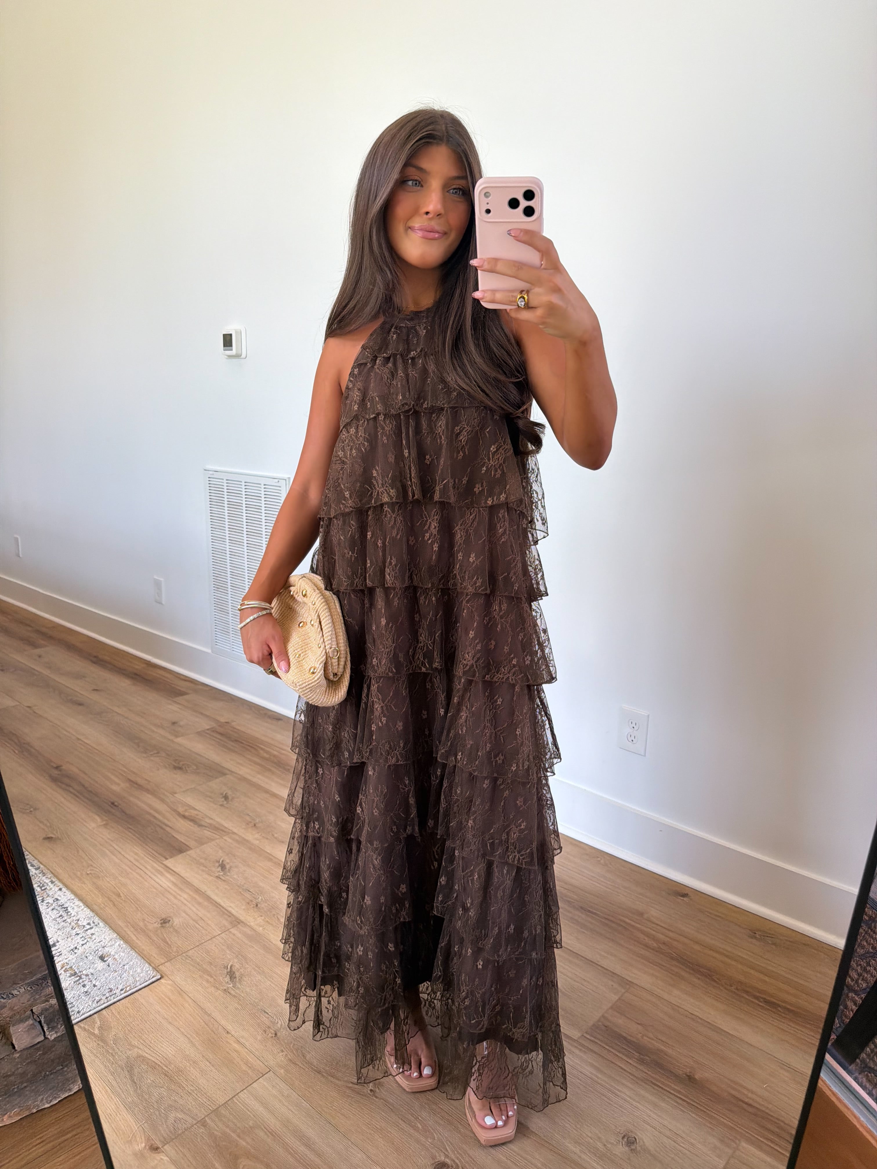 Cocoa Ruffle Maxi