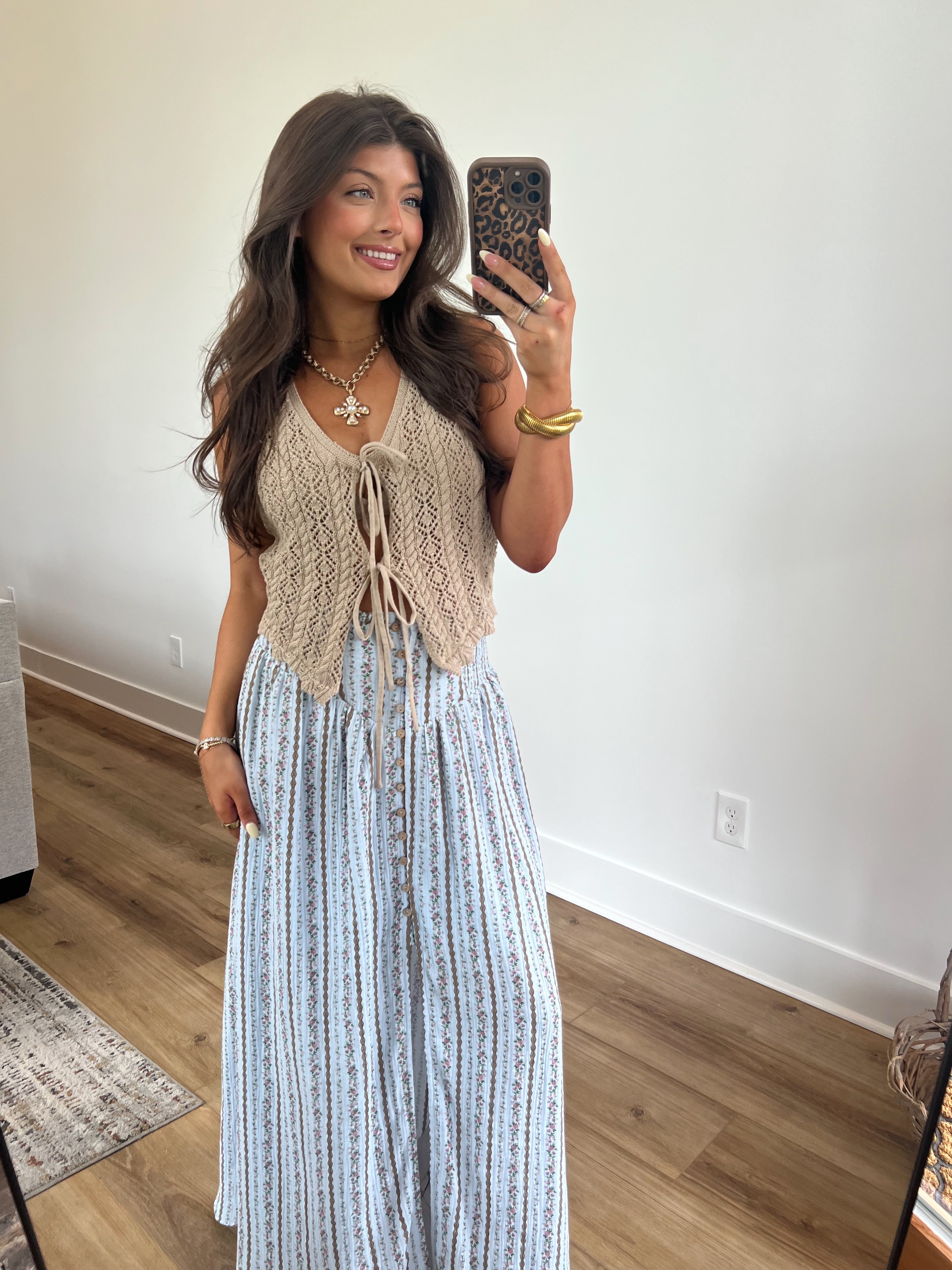 Blue Saloon Maxi Skirt