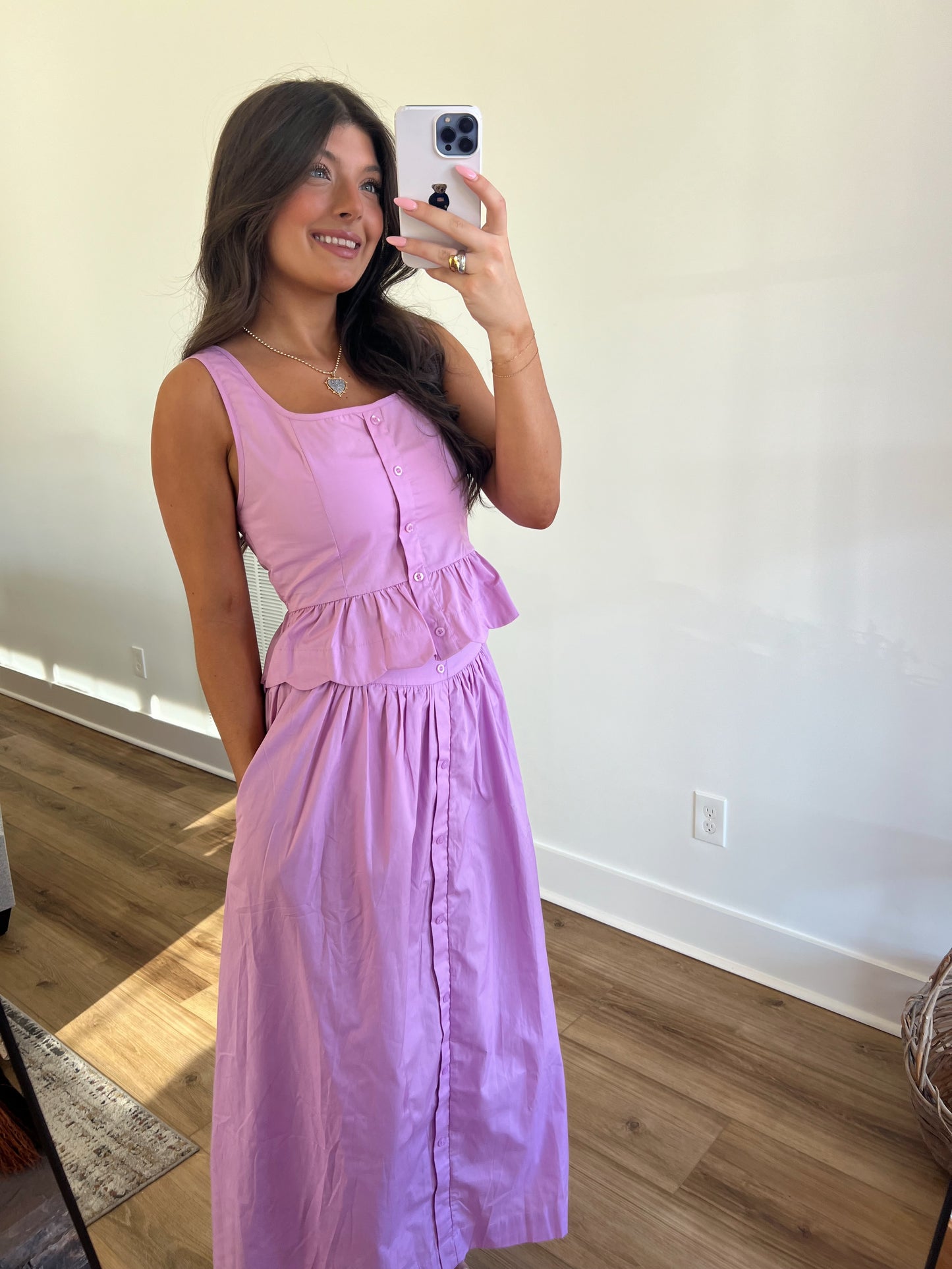 Lilac Belle Maxi Skirt Set