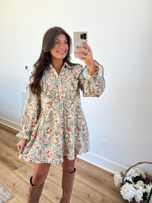 Paisley Babydoll Dress (Restock)