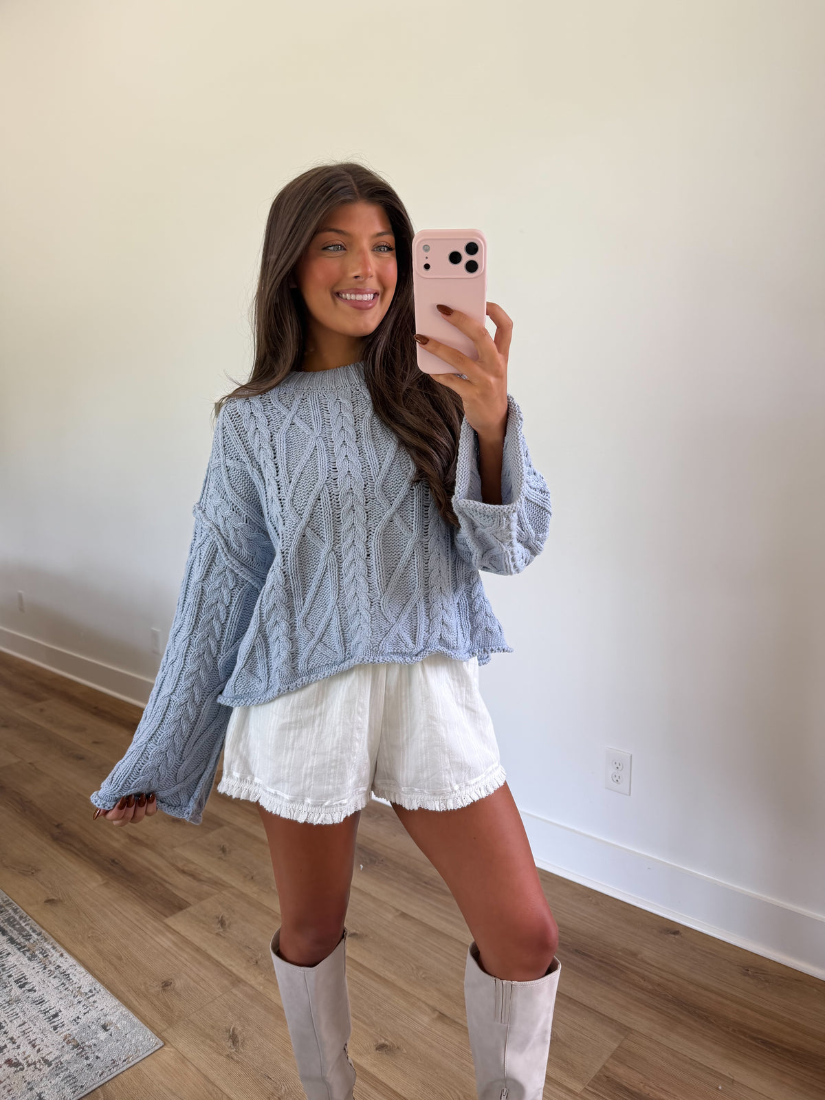 Blue Callen Cable Knit