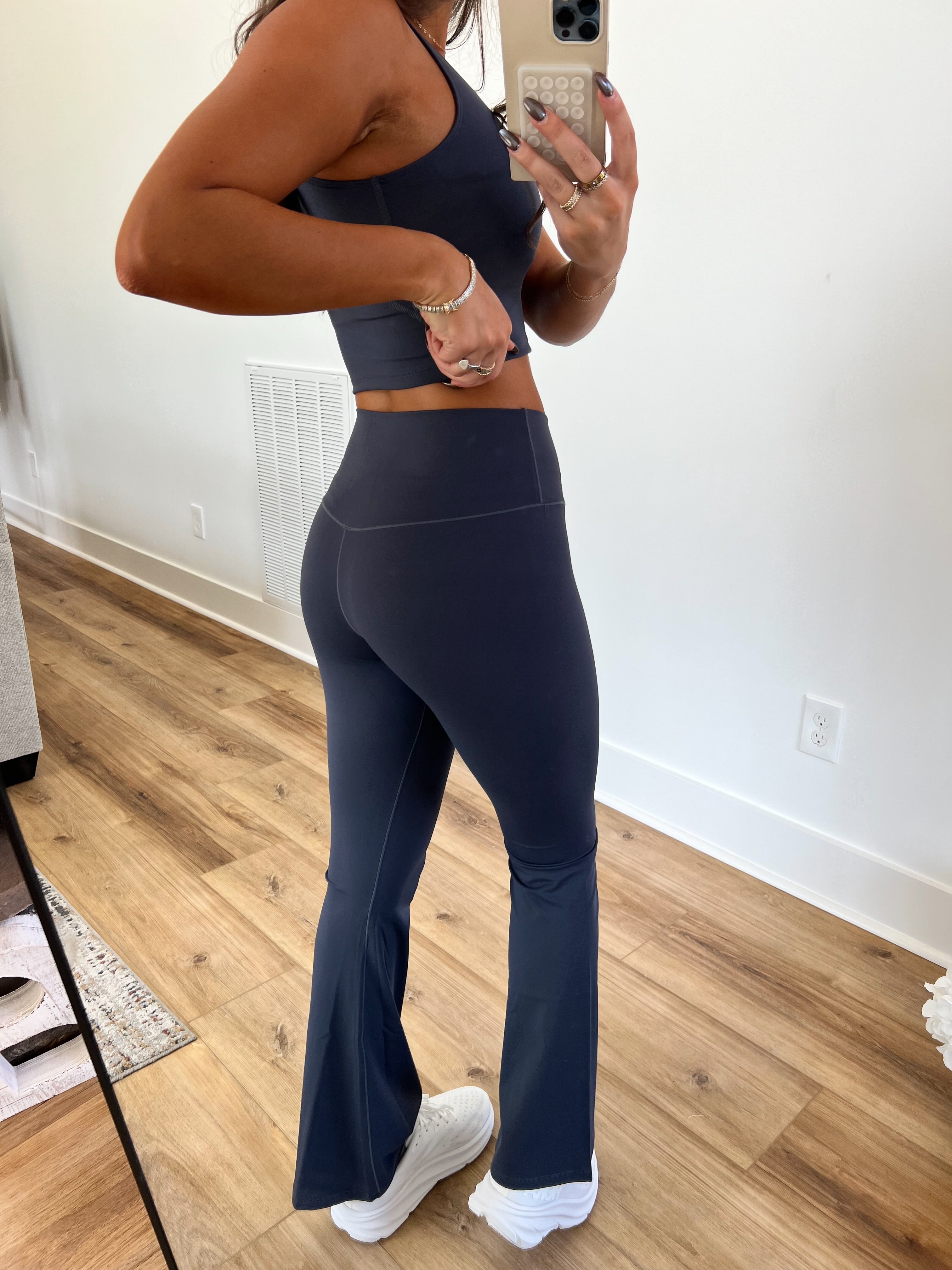 Navy Crossover Leggings