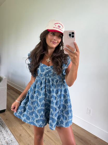 Star Girl Summer Denim Romper