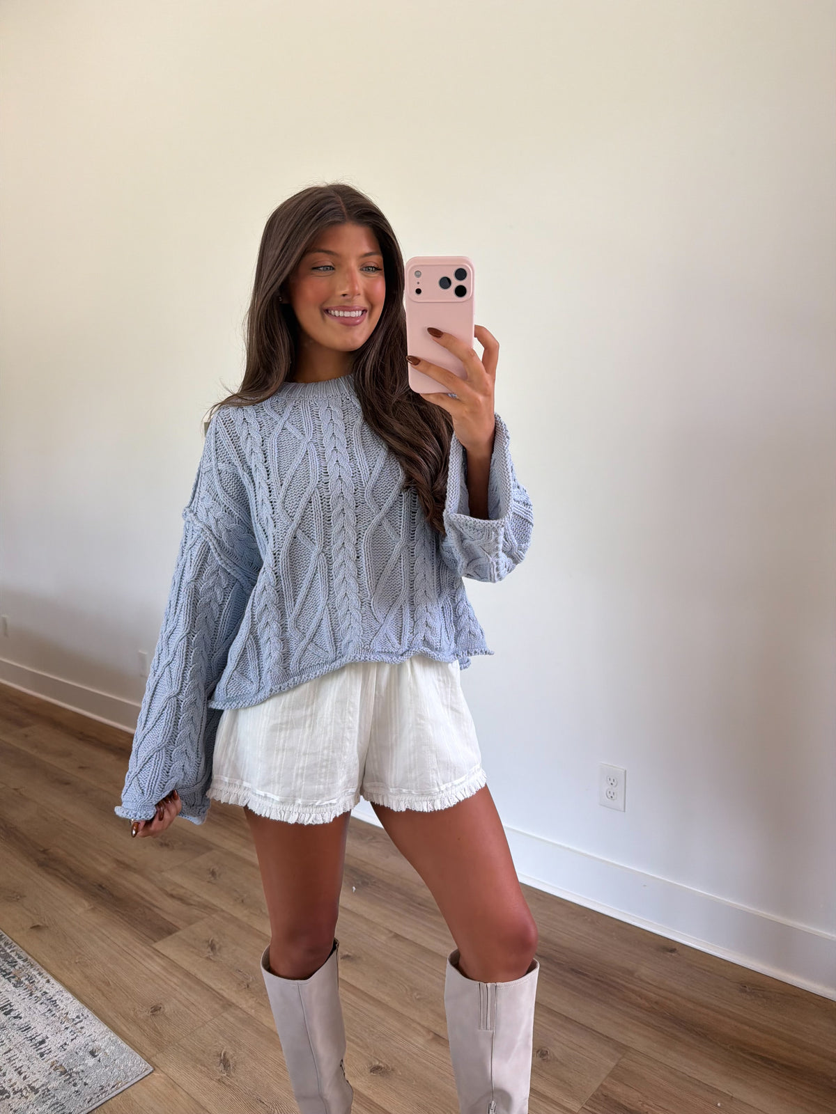 Blue Callen Cable Knit