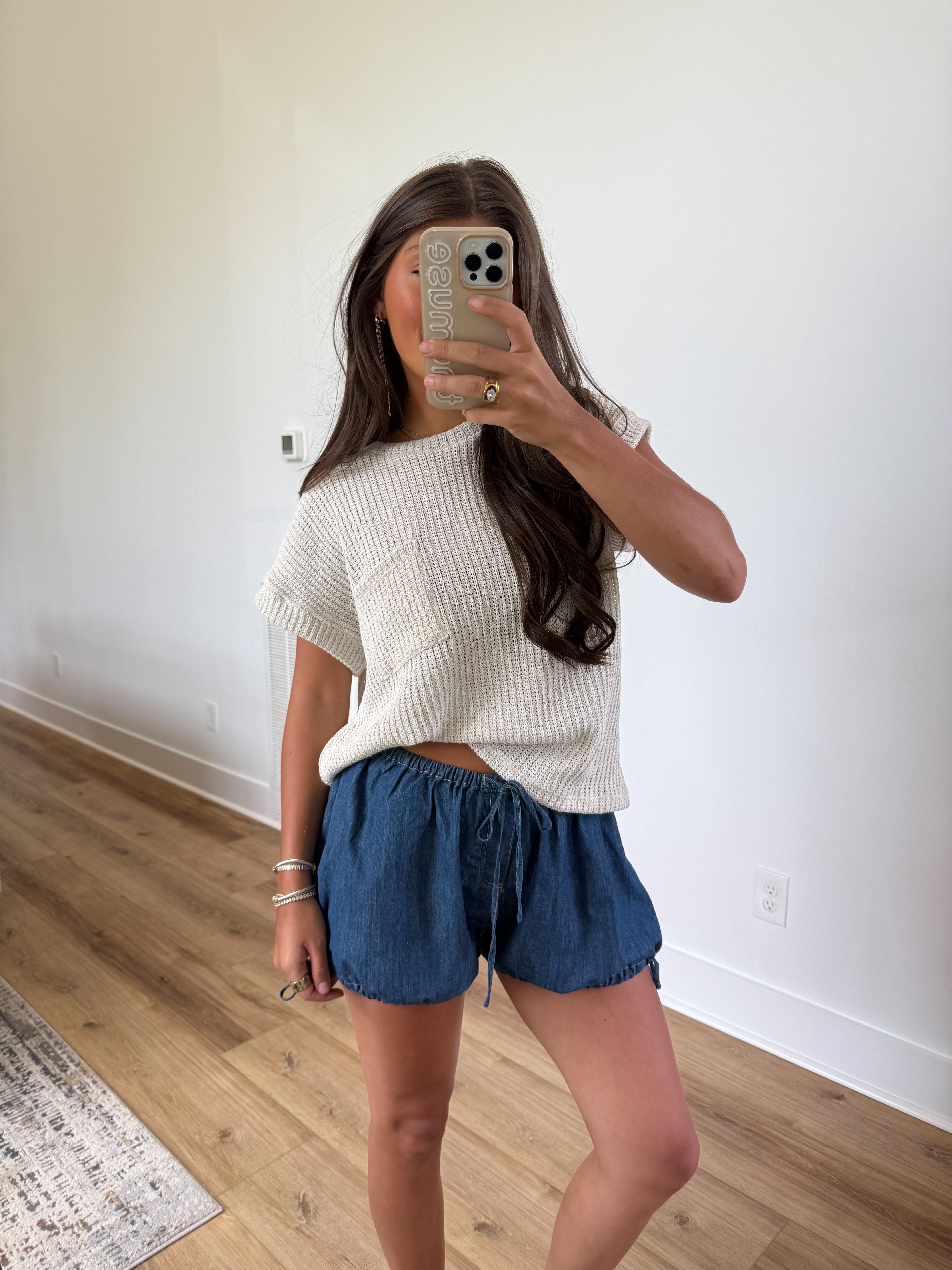 Denim Bubble Shorts