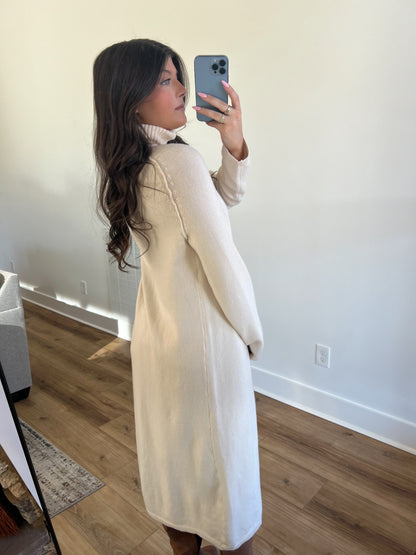 Cream Turtleneck Tunic