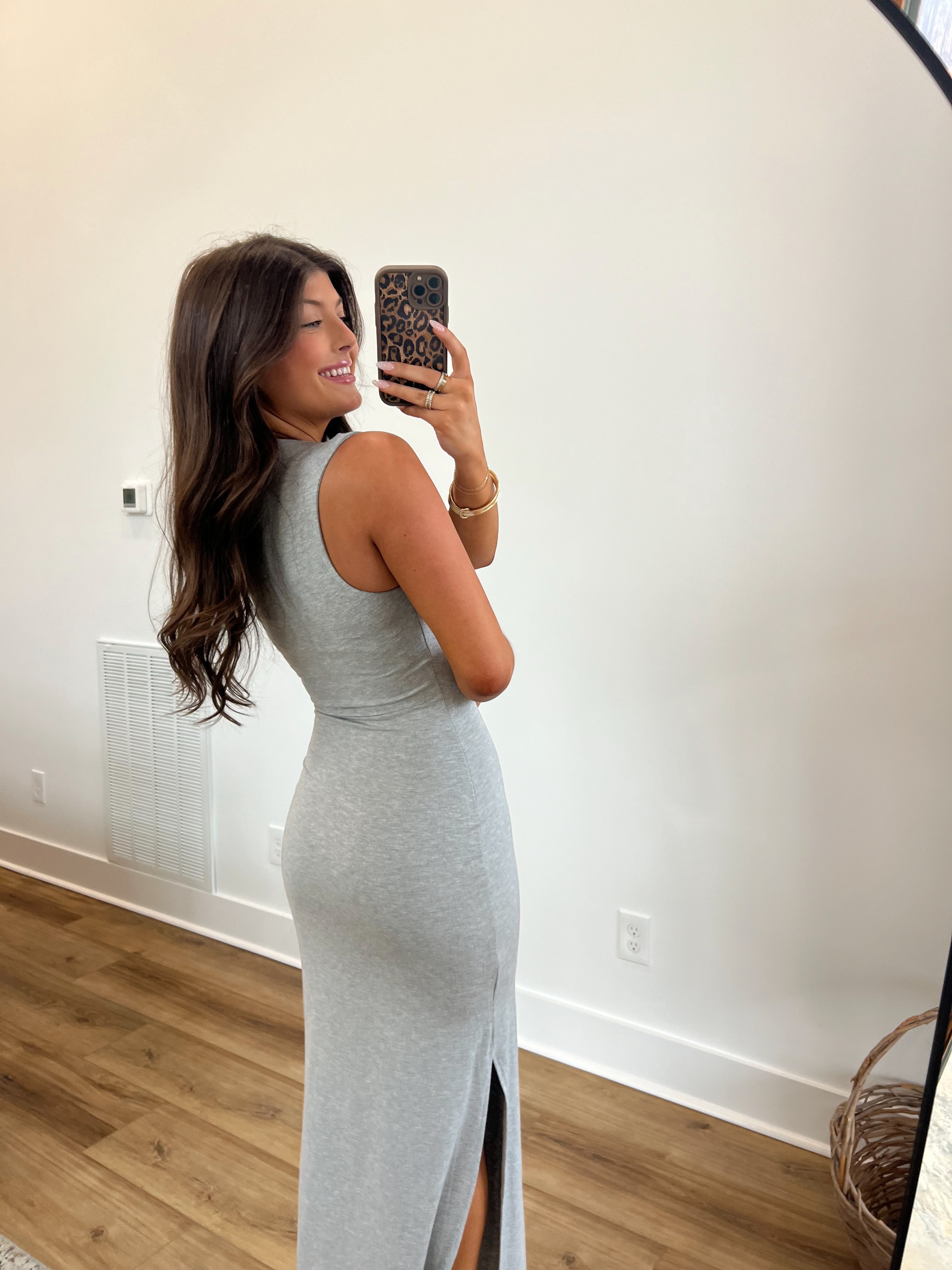 Grey Made For Me Maxi Dress