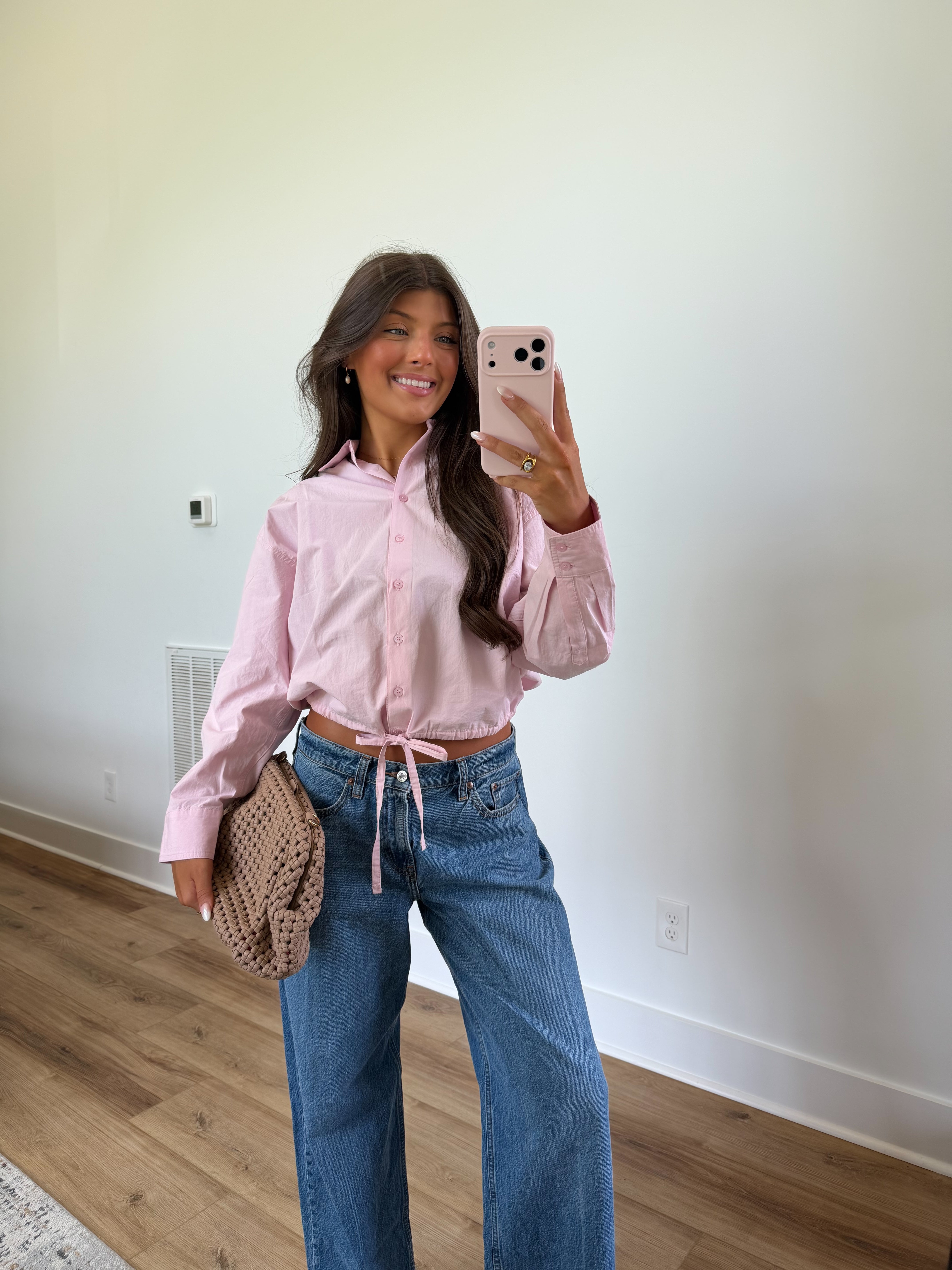 Ellis Tie Shirt (Blush)