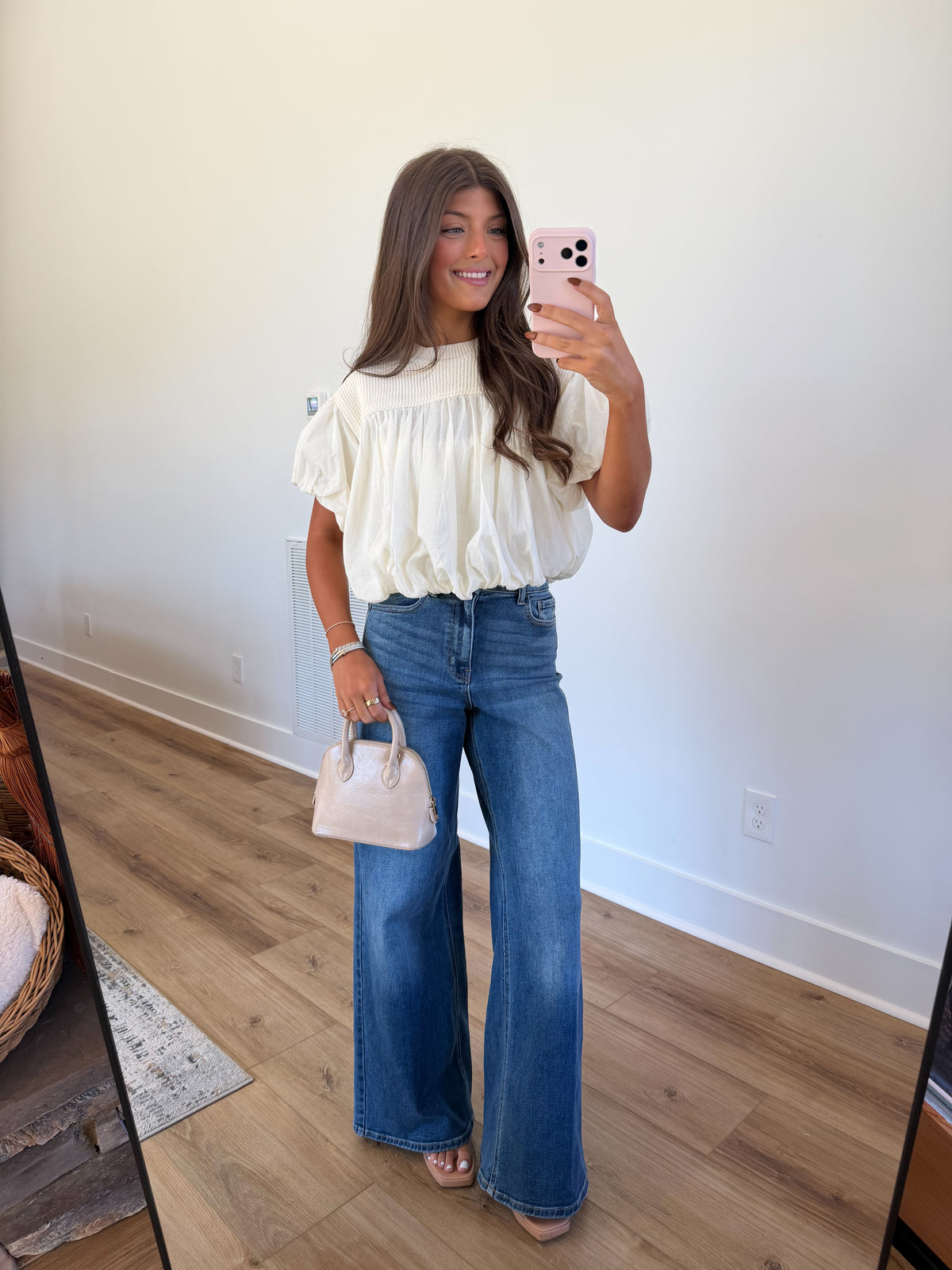 Poppy Cream Top