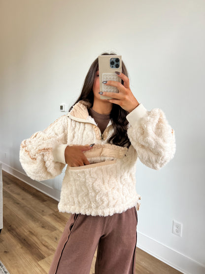 Cream Teddy Pullover