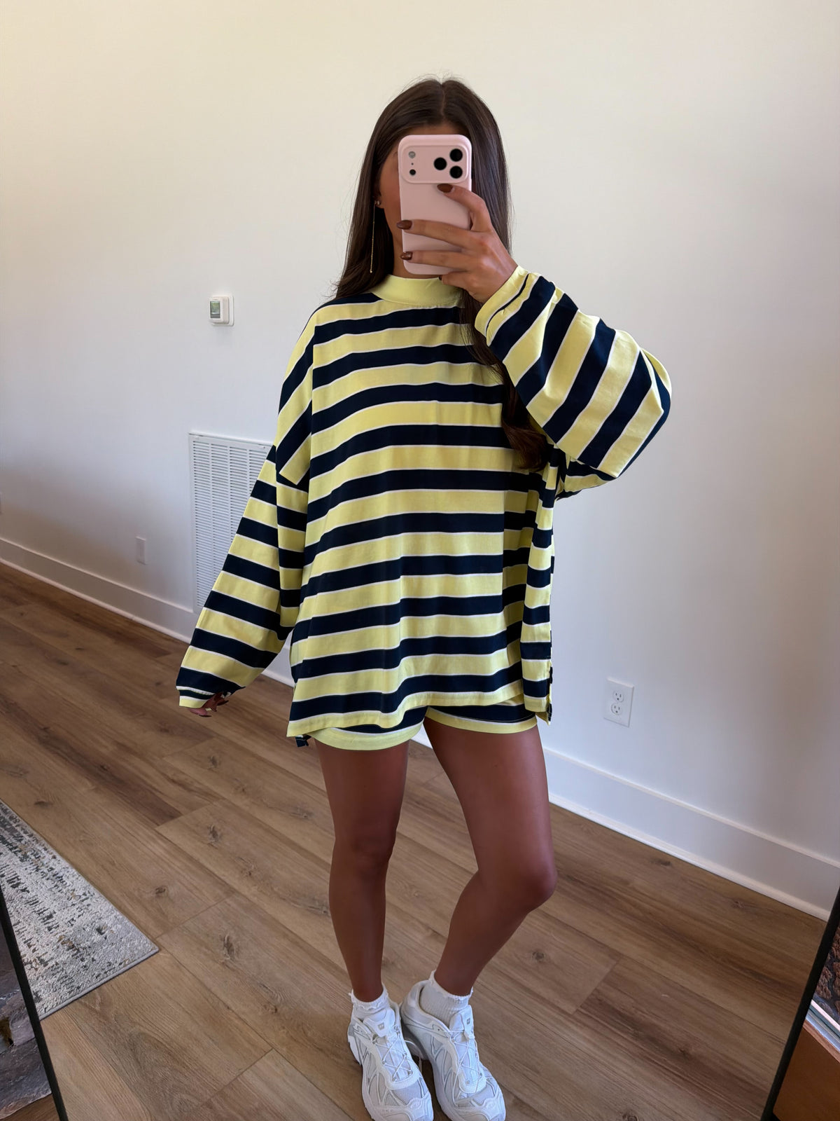 Charlie Stripe Set (Navy/Yellow)