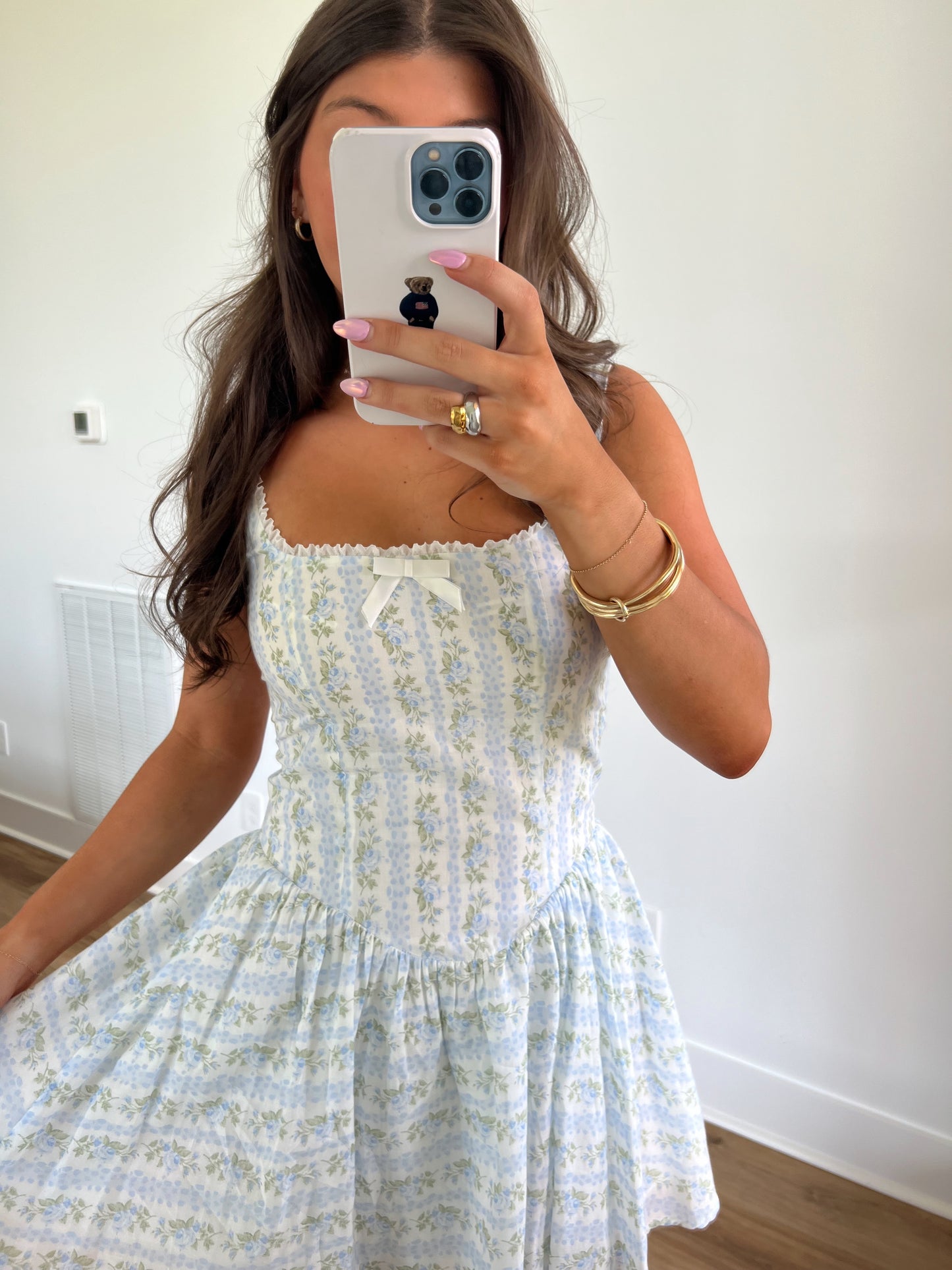 Petal Princess Mini Dress (Blue)