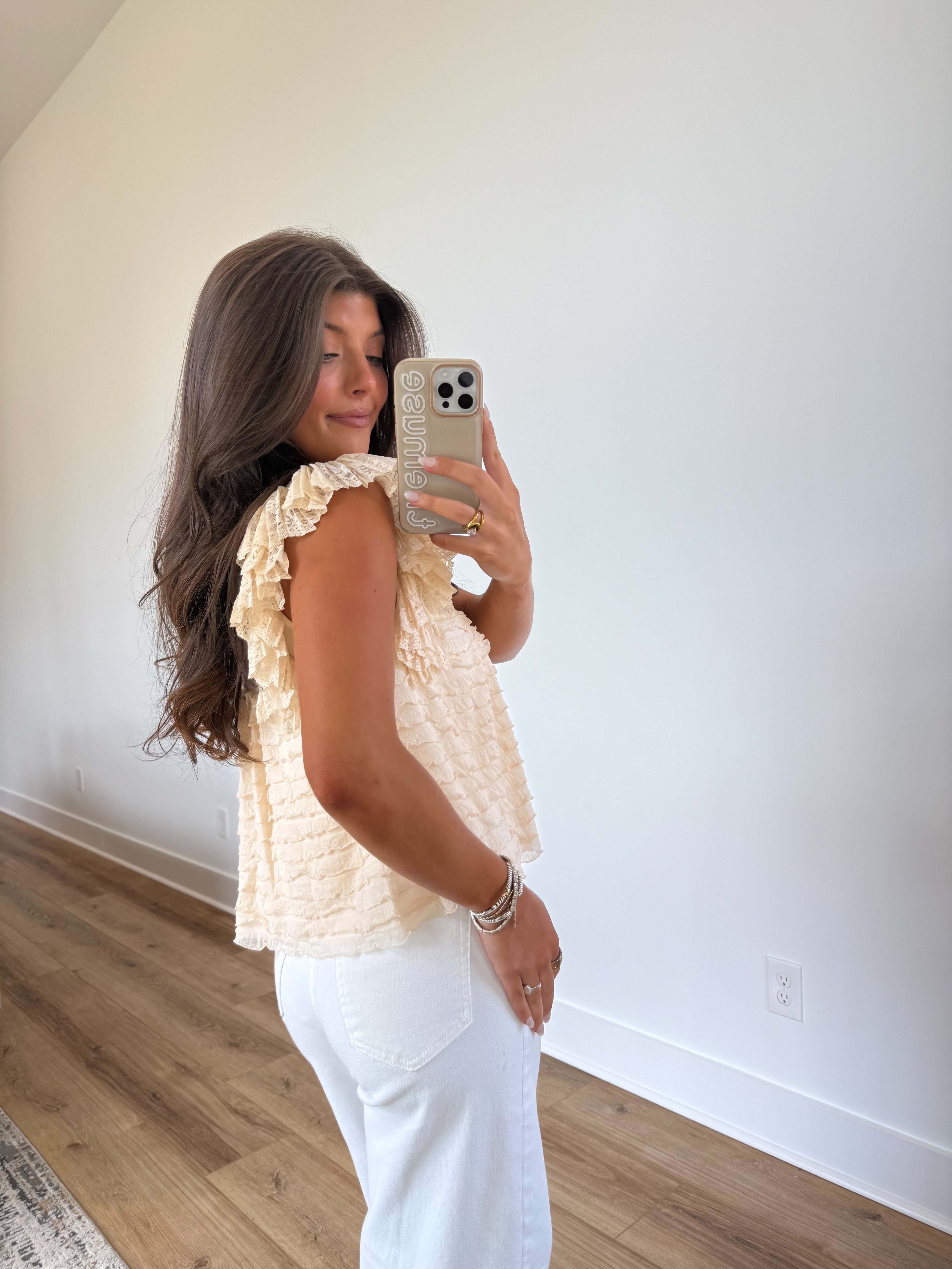 Buttercream Lace Top