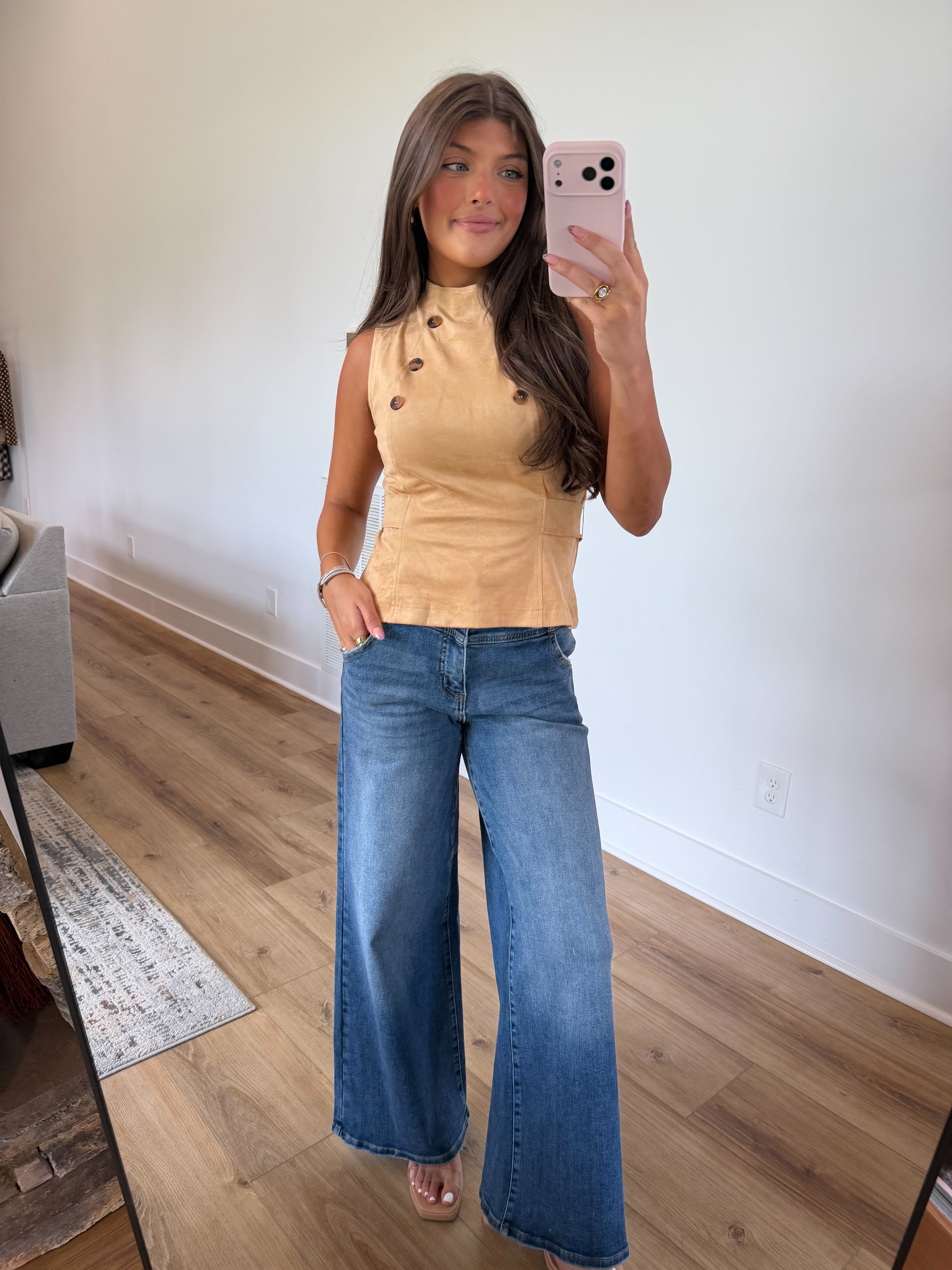 Kensington Button Top